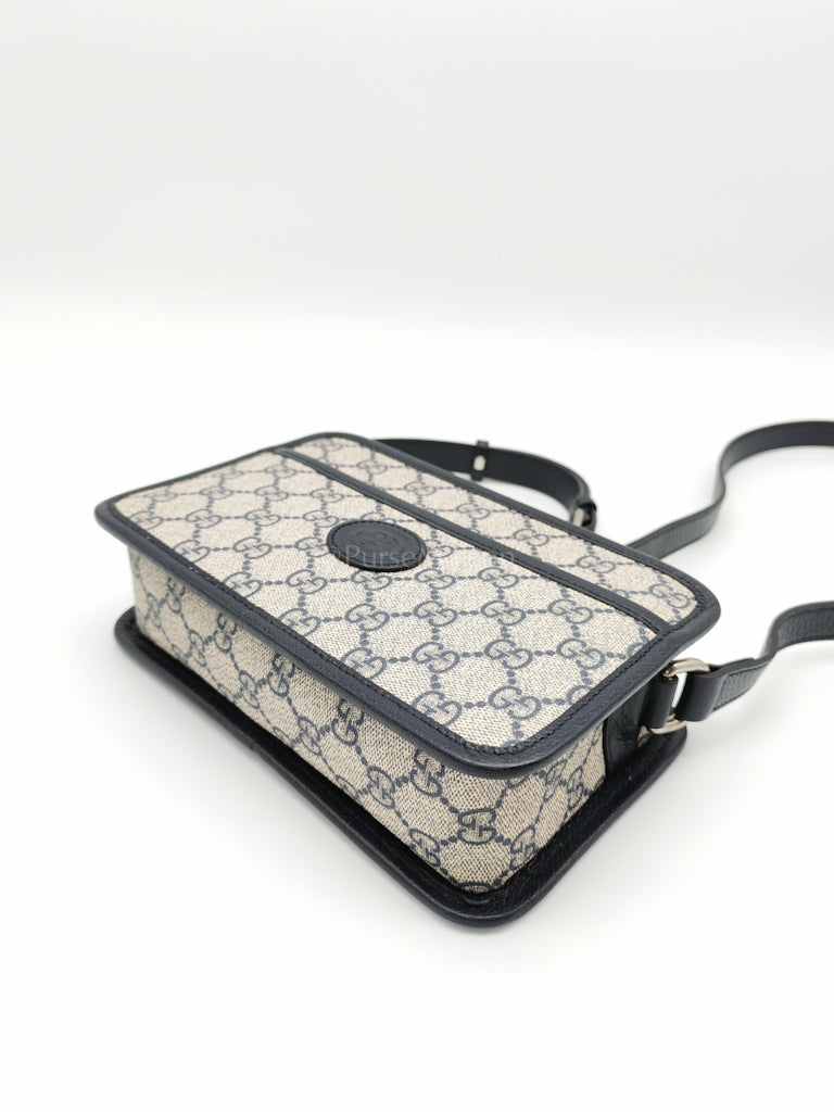 Mini Camera Bag in Blue GG Supreme Canvas | Purse Maison Luxury Bags Shop