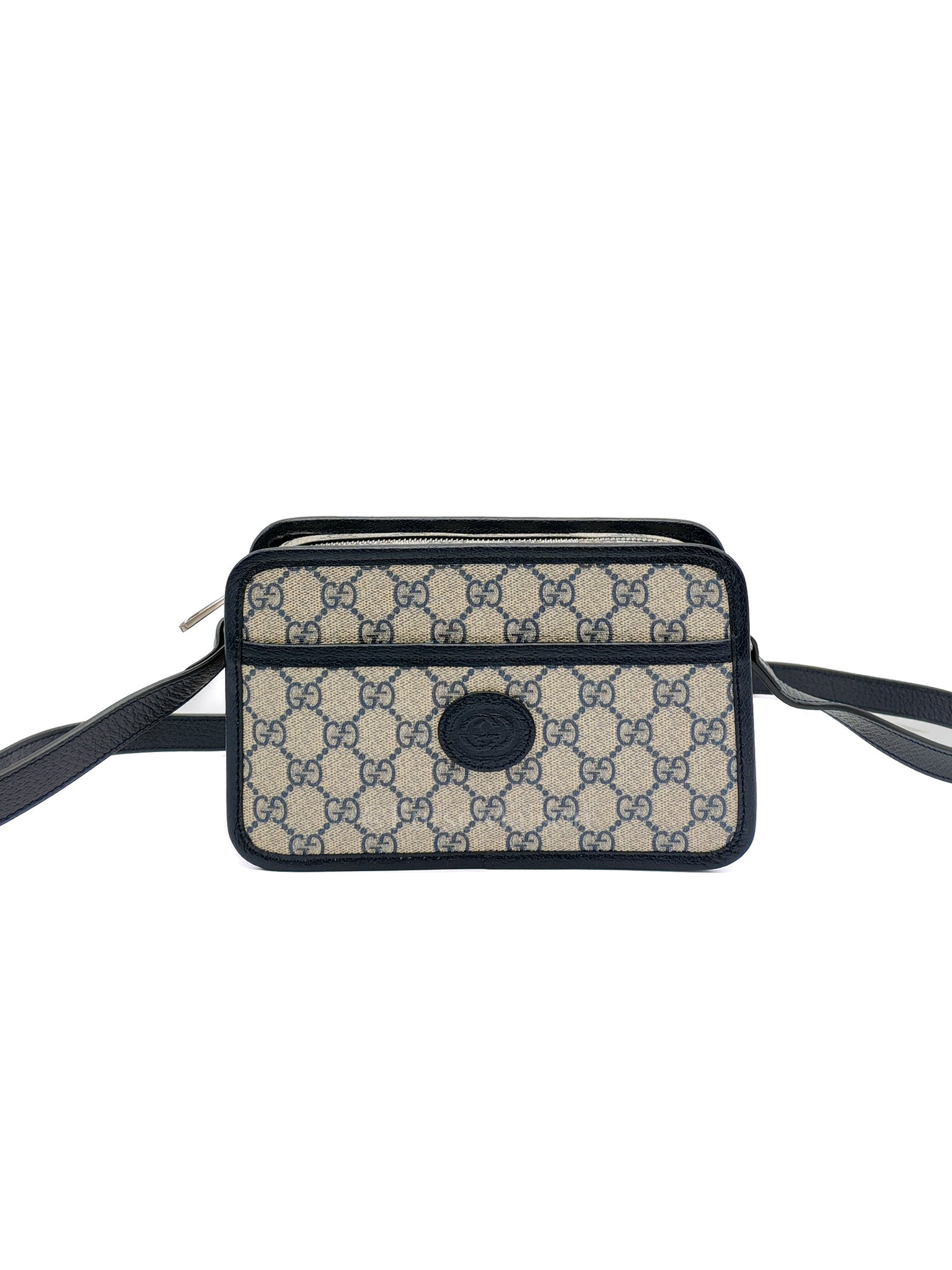 Mini Camera Bag in Blue GG Supreme Canvas | Purse Maison Luxury Bags Shop