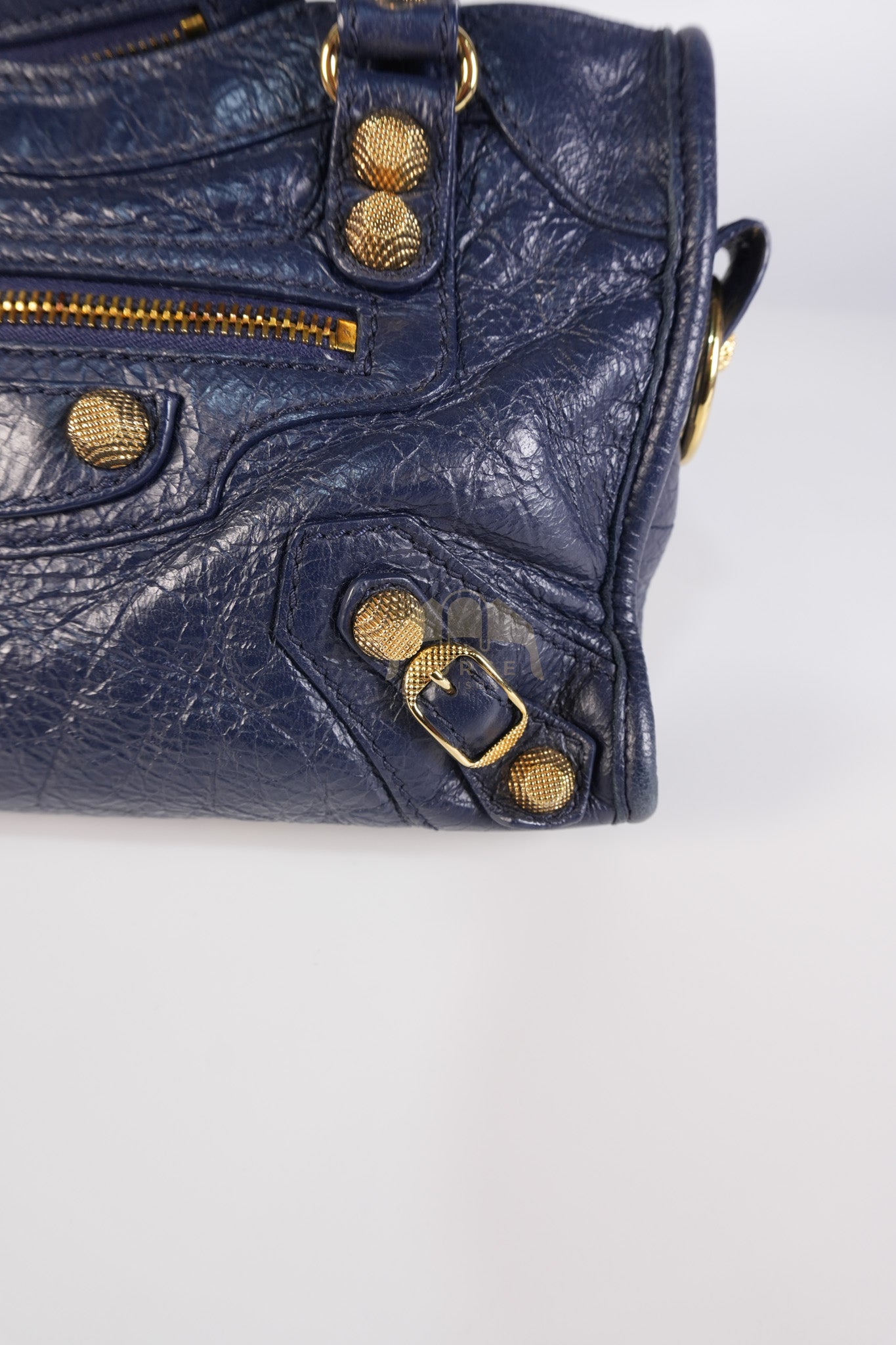 Mini City Metallic in Navy Blue Lambskin Leather Crossbody Bag | Purse Maison Luxury Bags Shop