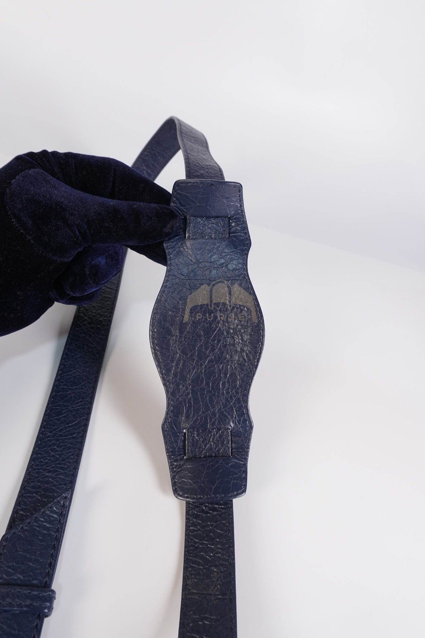 Mini City Metallic in Navy Blue Lambskin Leather Crossbody Bag | Purse Maison Luxury Bags Shop