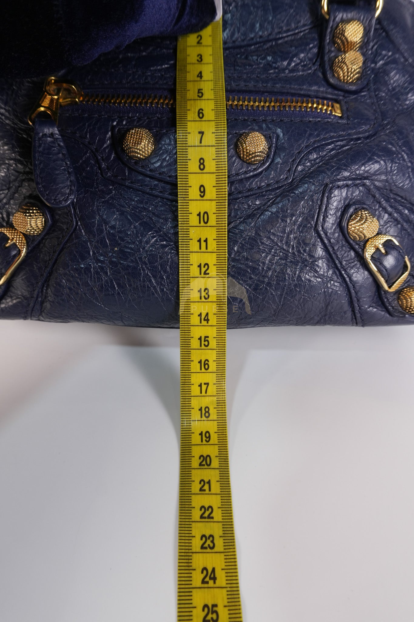 Mini City Metallic in Navy Blue Lambskin Leather Crossbody Bag | Purse Maison Luxury Bags Shop