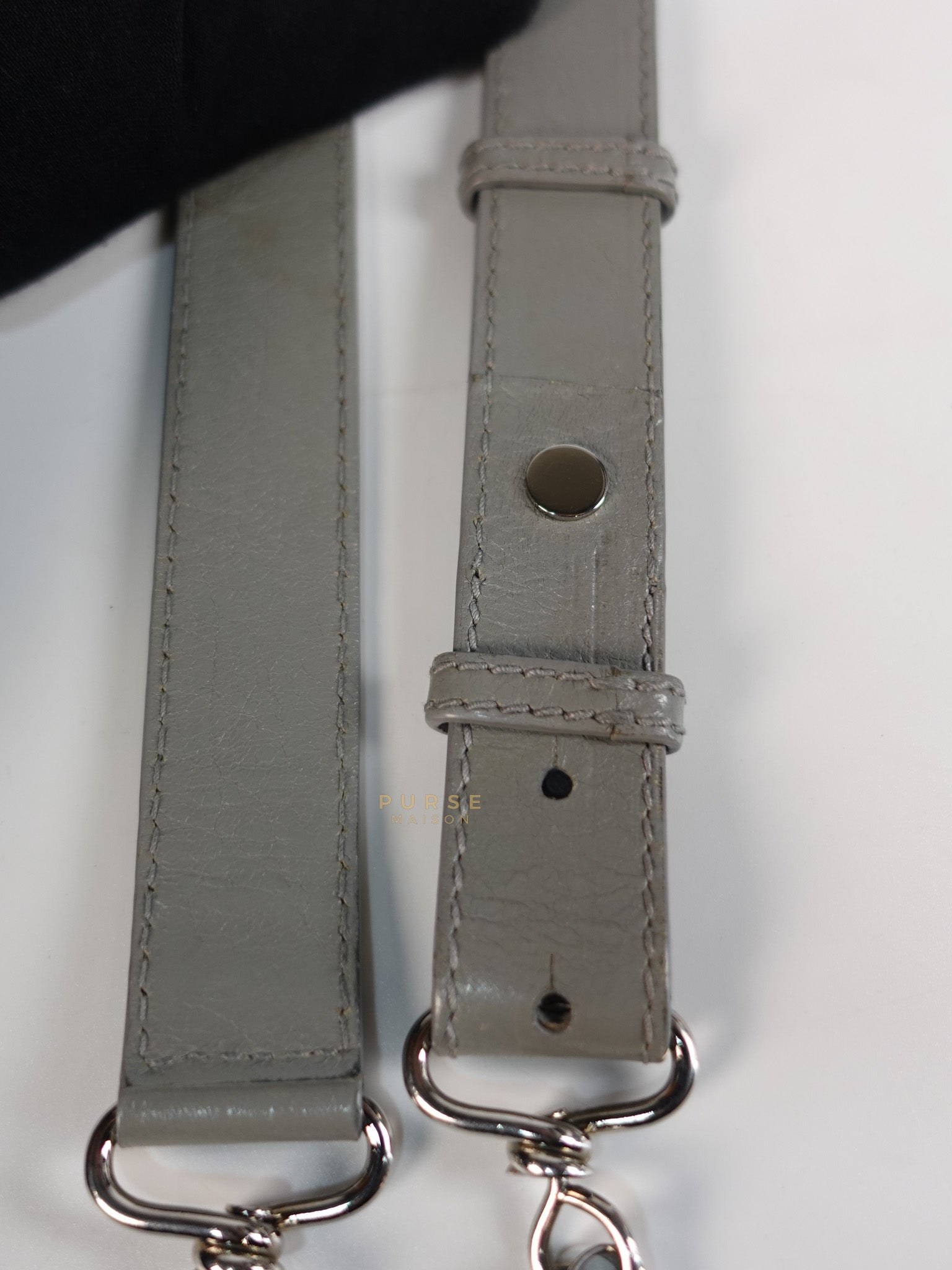 Mini Classic City Bag in Gray Lambskin Leather | Purse Maison Luxury Bags Shop