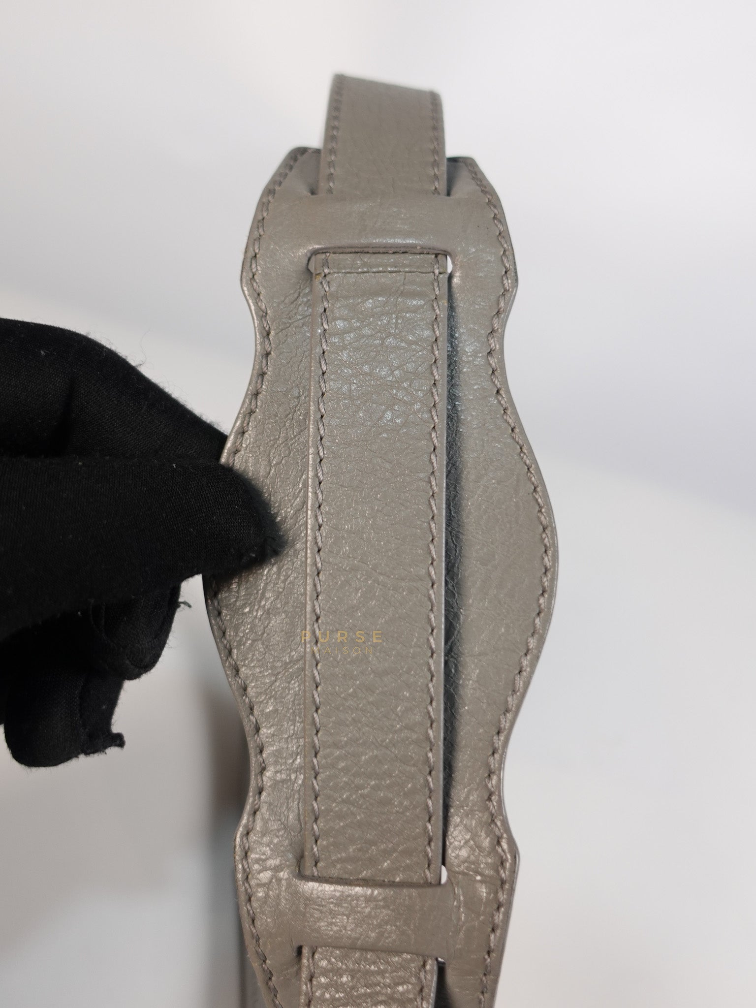 Mini Classic City Bag in Gray Lambskin Leather | Purse Maison Luxury Bags Shop