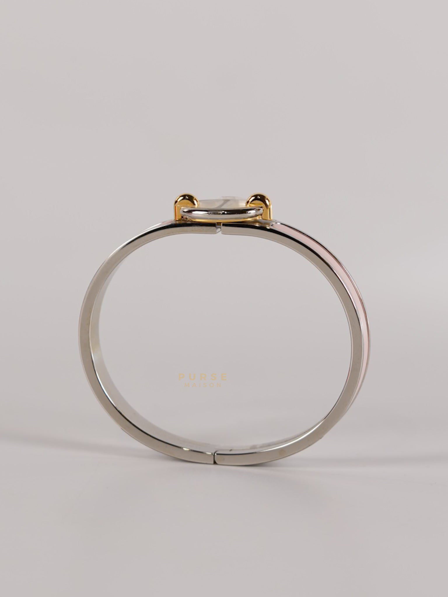 Mini Clic Chaine d'Ancre Pink Bangle in Palladium Hardware | Purse Maison Luxury Bags Shop