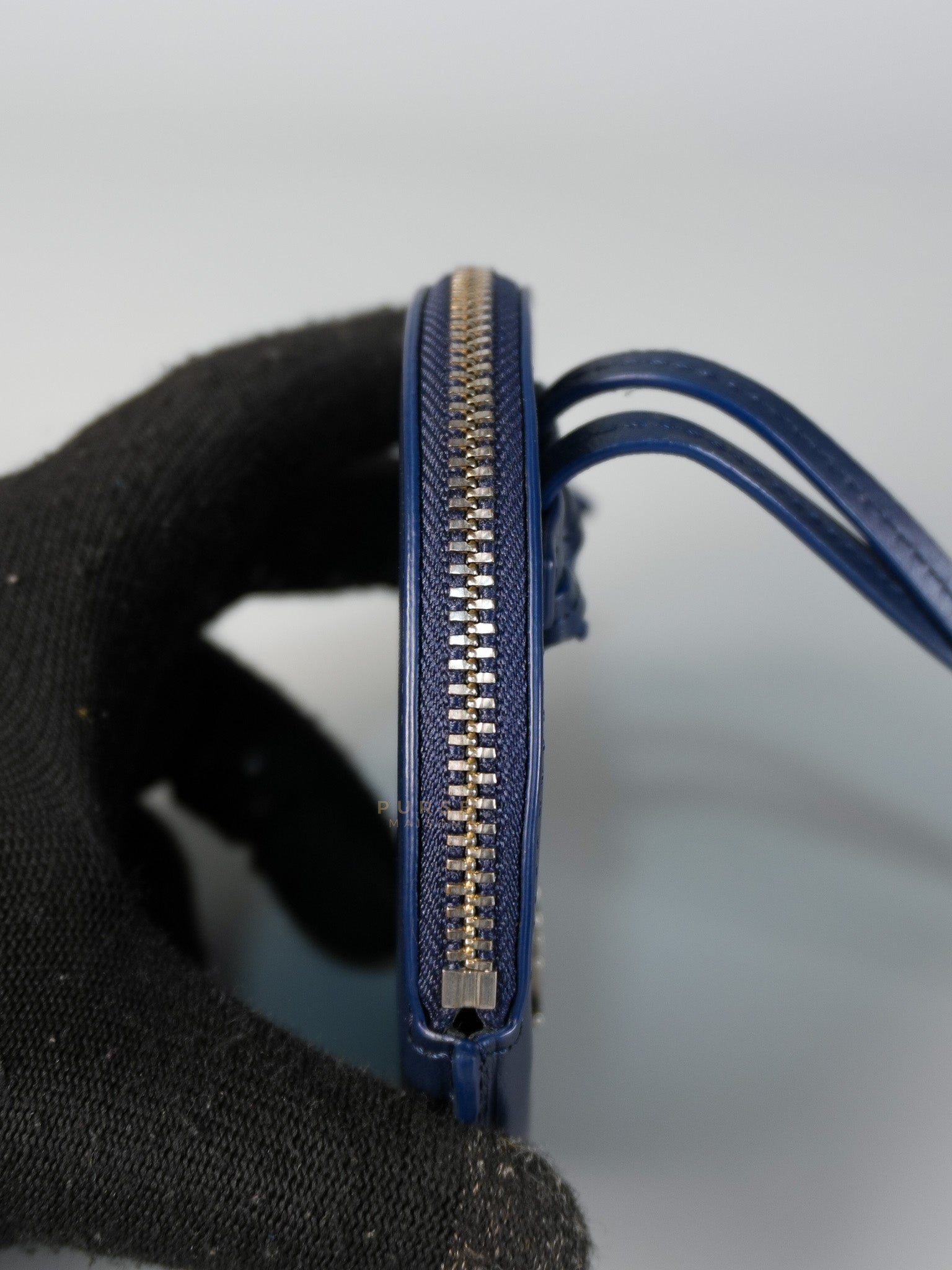 Mini Coin Purses in Navy Blue Le Pitcho Leather | Purse Maison Luxury Bags Shop