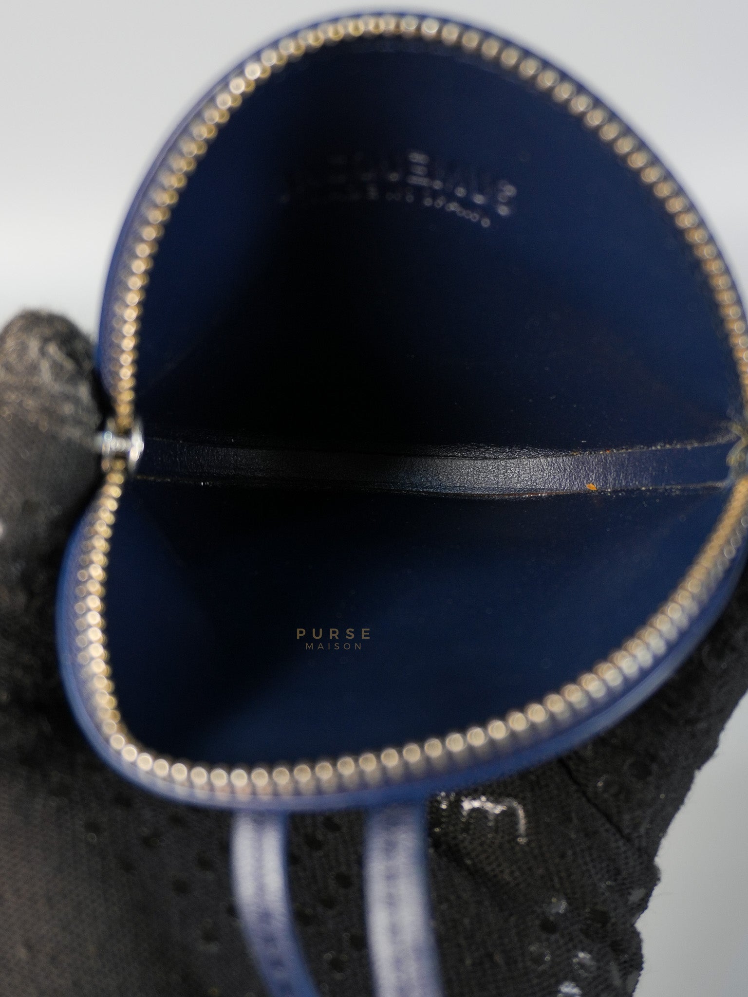 Mini Coin Purses in Navy Blue Le Pitcho Leather | Purse Maison Luxury Bags Shop