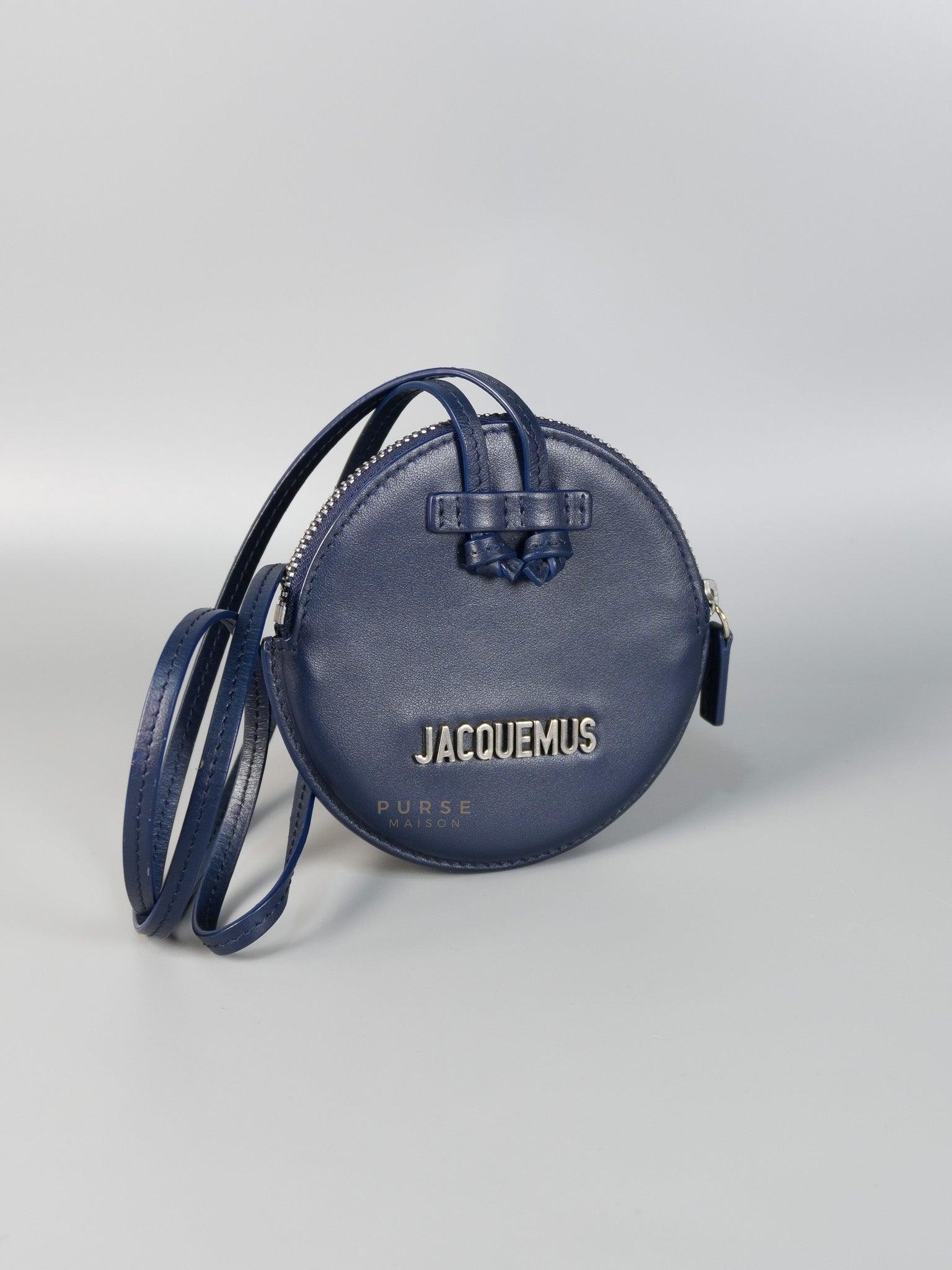 Mini Coin Purses in Navy Blue Le Pitcho Leather | Purse Maison Luxury Bags Shop