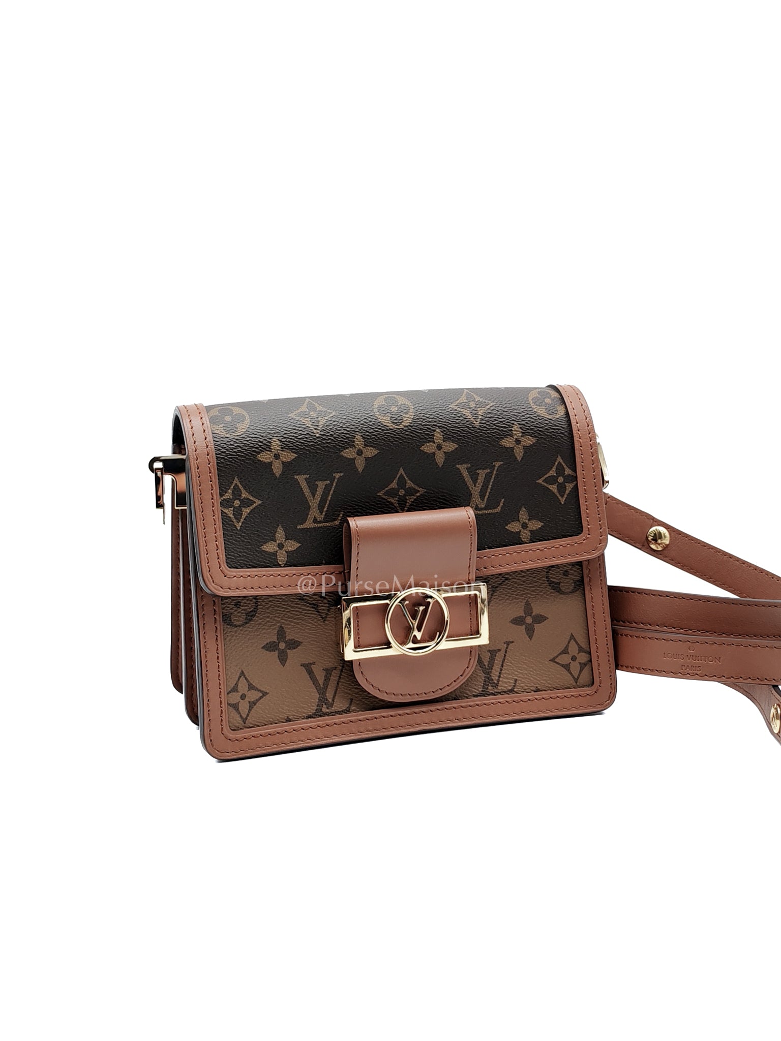 Mini Dauphine in Reverse Monogram Canvas (Microchip) | Purse Maison Luxury Bags Shop