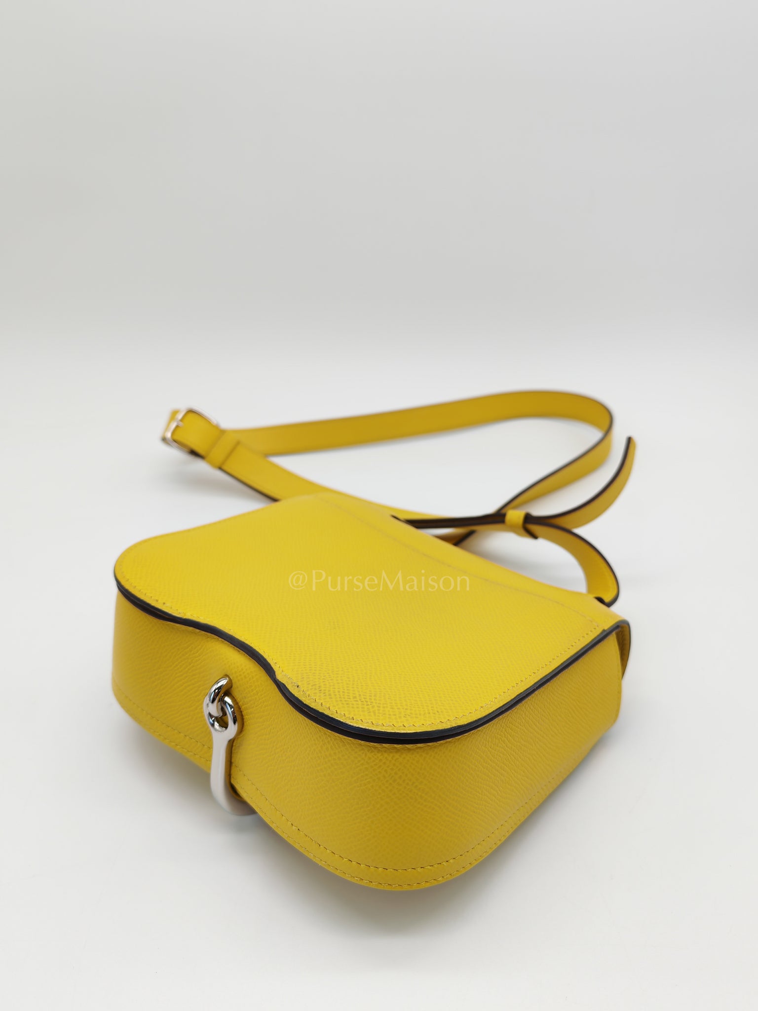 Mini Della Cavalleria Jaune de Naples Epsom Leather and Palladium Hardware Stamp U (2022) | Purse Maison Luxury Bags Shop