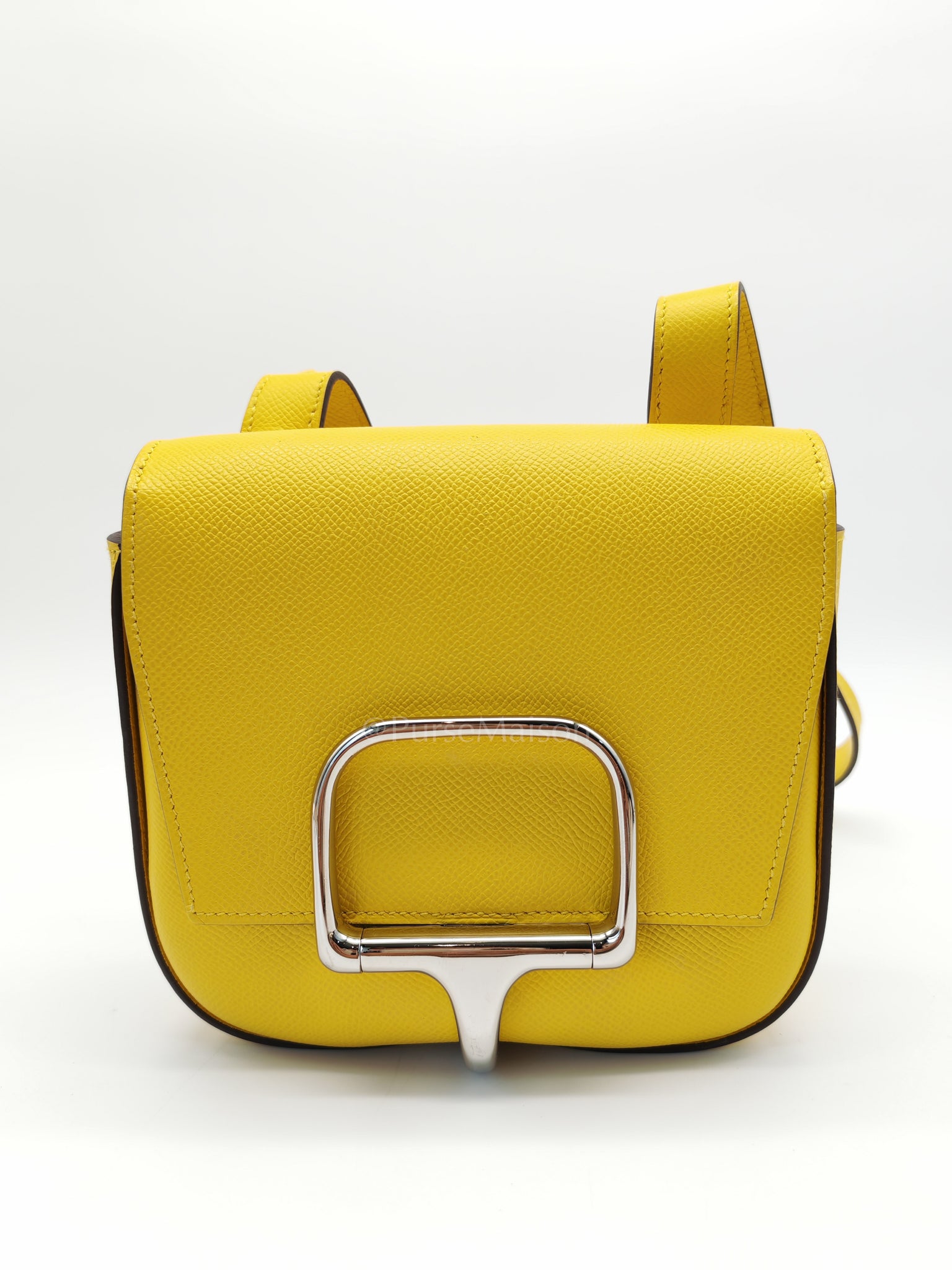 Mini Della Cavalleria Jaune de Naples Epsom Leather and Palladium Hardware Stamp U (2022) | Purse Maison Luxury Bags Shop