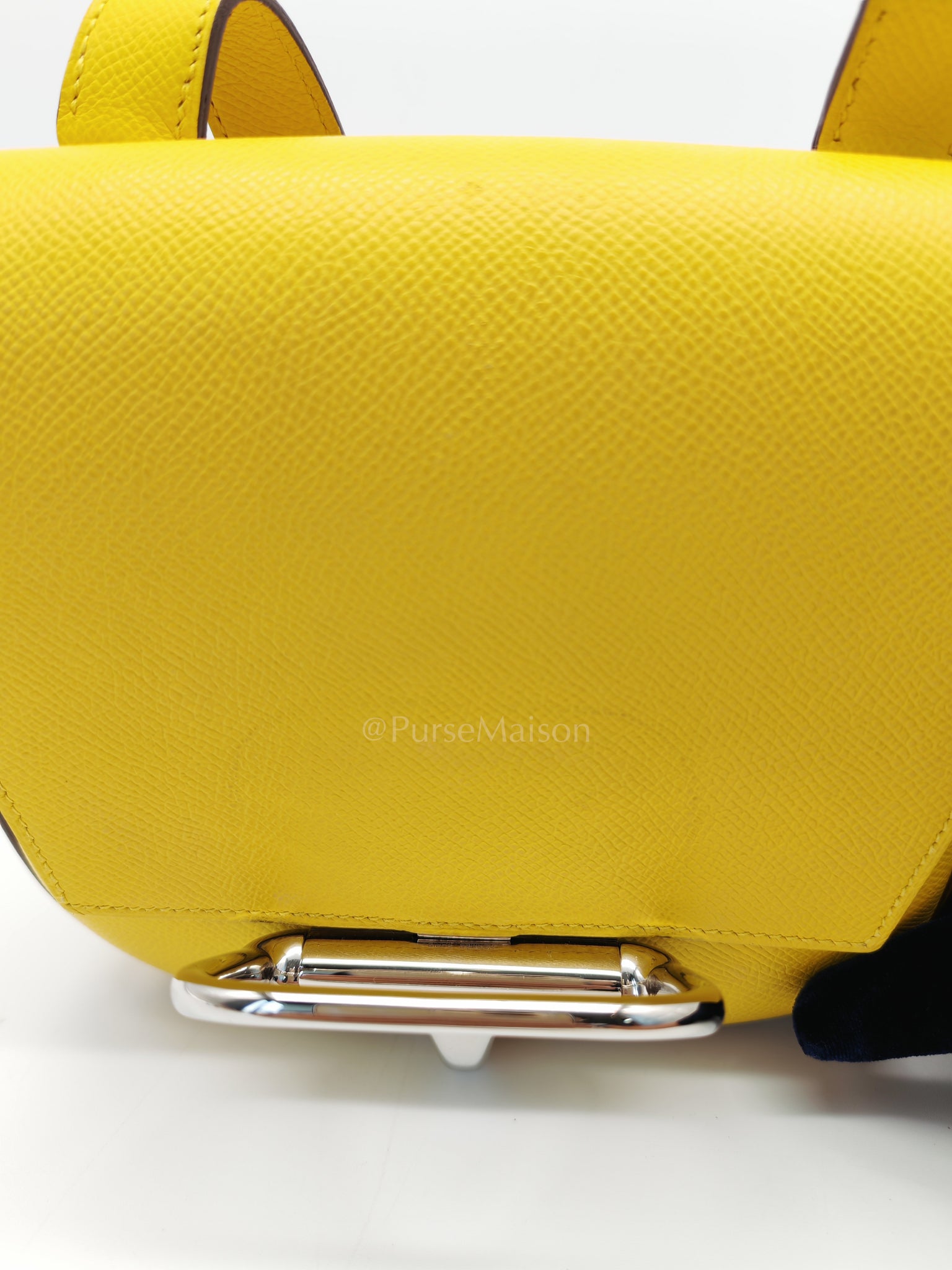 Mini Della Cavalleria Jaune de Naples Epsom Leather and Palladium Hardware Stamp U (2022) | Purse Maison Luxury Bags Shop