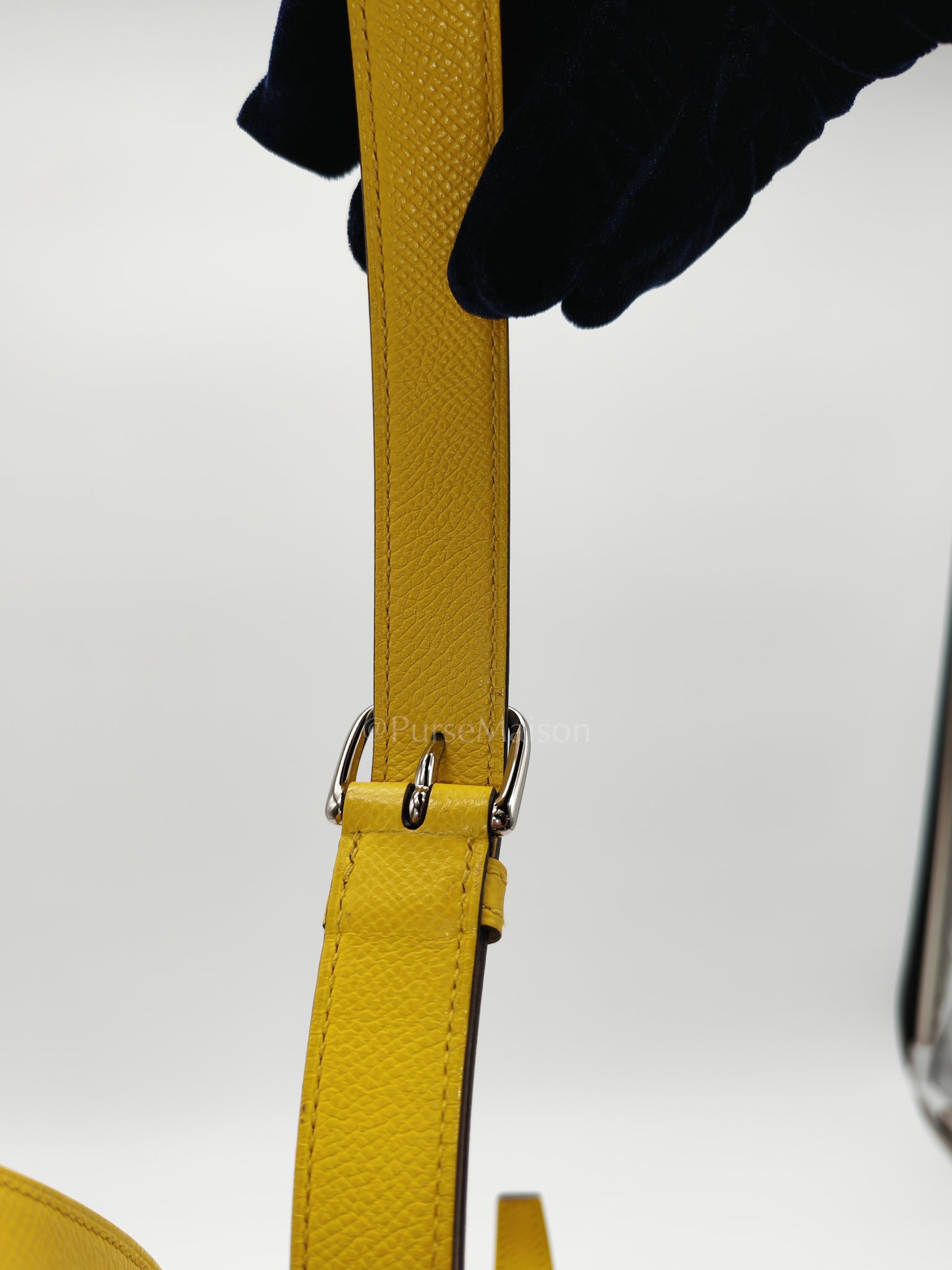 Mini Della Cavalleria Jaune de Naples Epsom Leather and Palladium Hardware Stamp U (2022) | Purse Maison Luxury Bags Shop