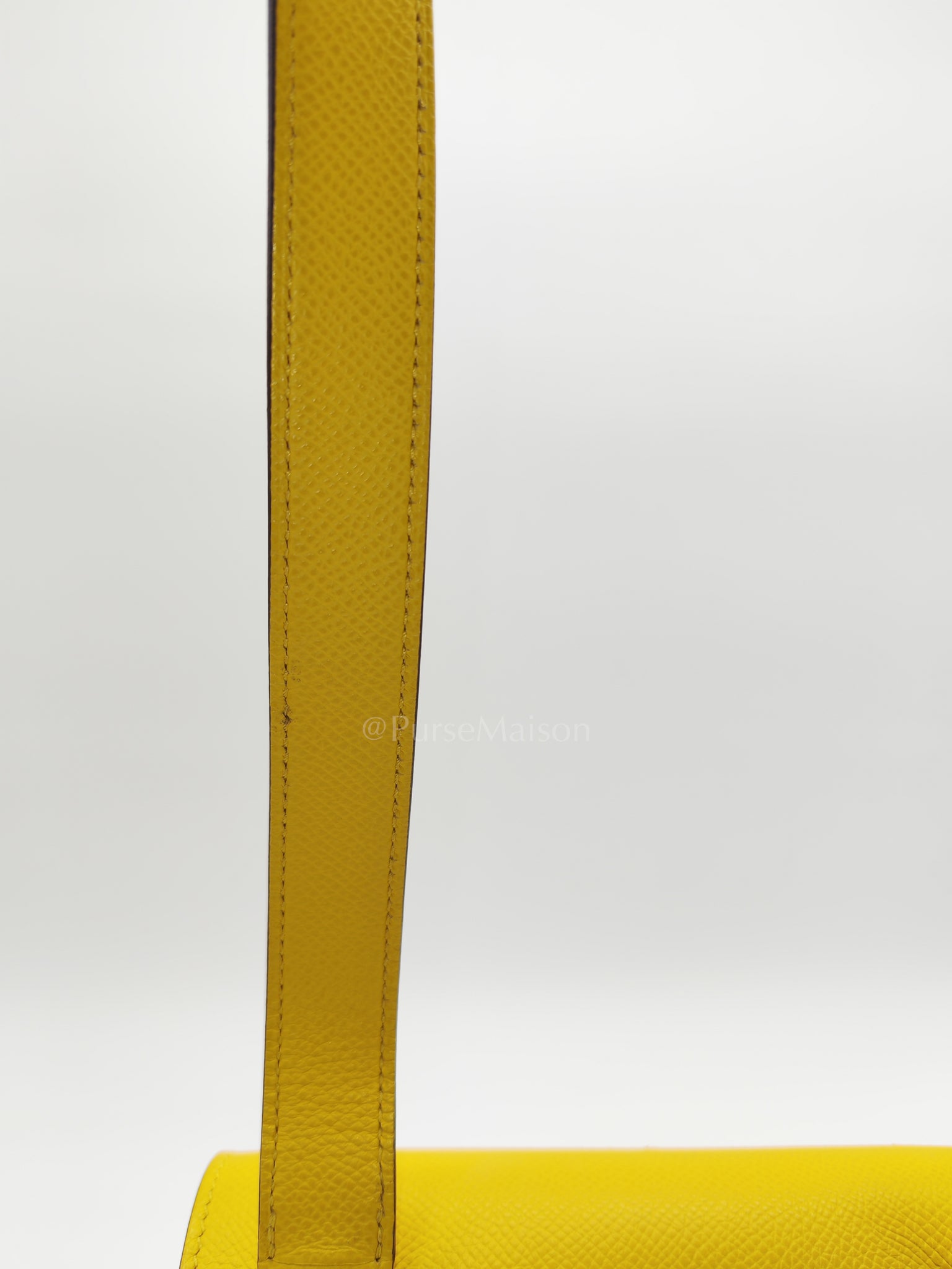 Mini Della Cavalleria Jaune de Naples Epsom Leather and Palladium Hardware Stamp U (2022) | Purse Maison Luxury Bags Shop
