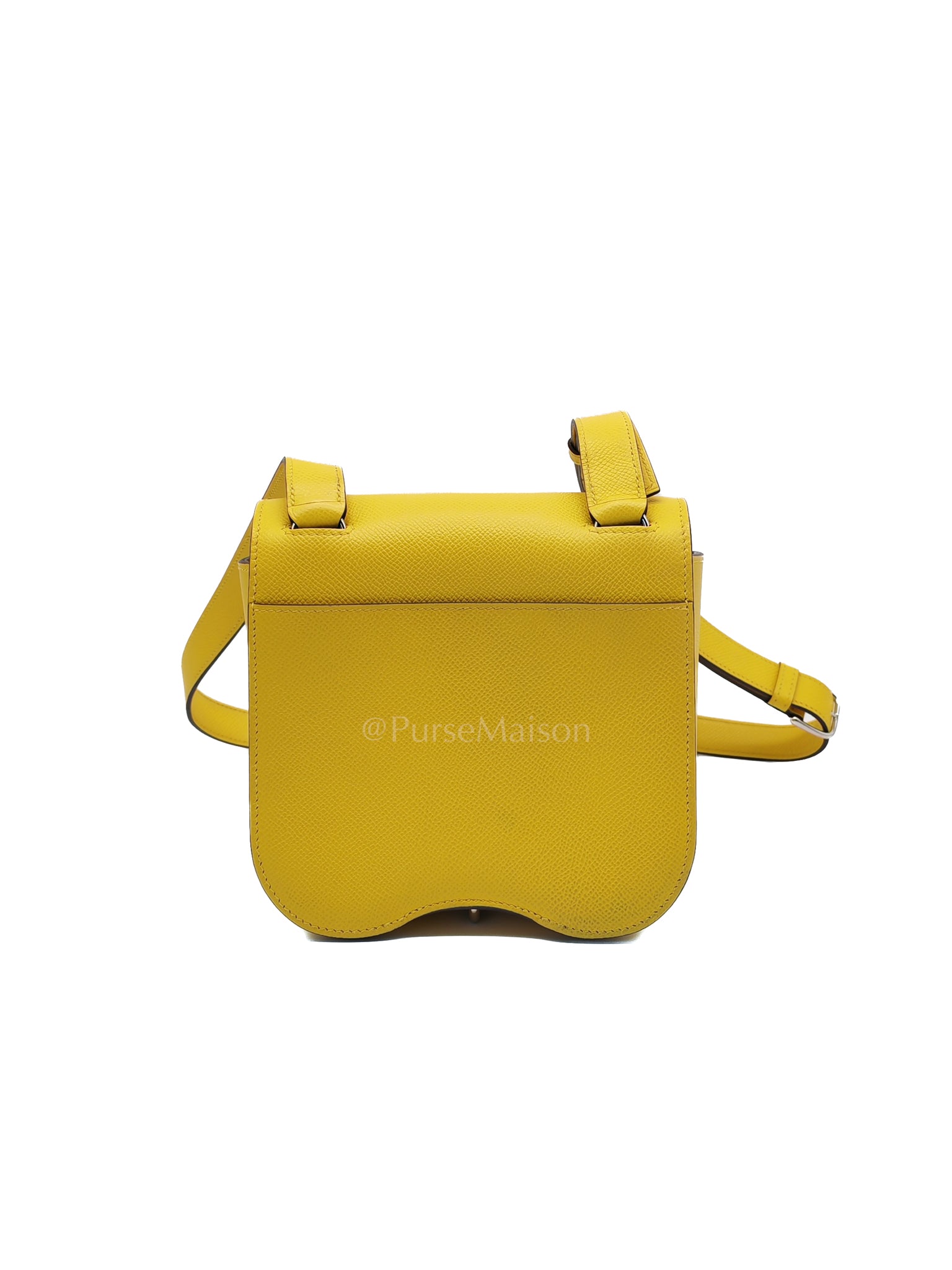 Mini Della Cavalleria Jaune de Naples Epsom Leather and Palladium Hardware Stamp U (2022) | Purse Maison Luxury Bags Shop