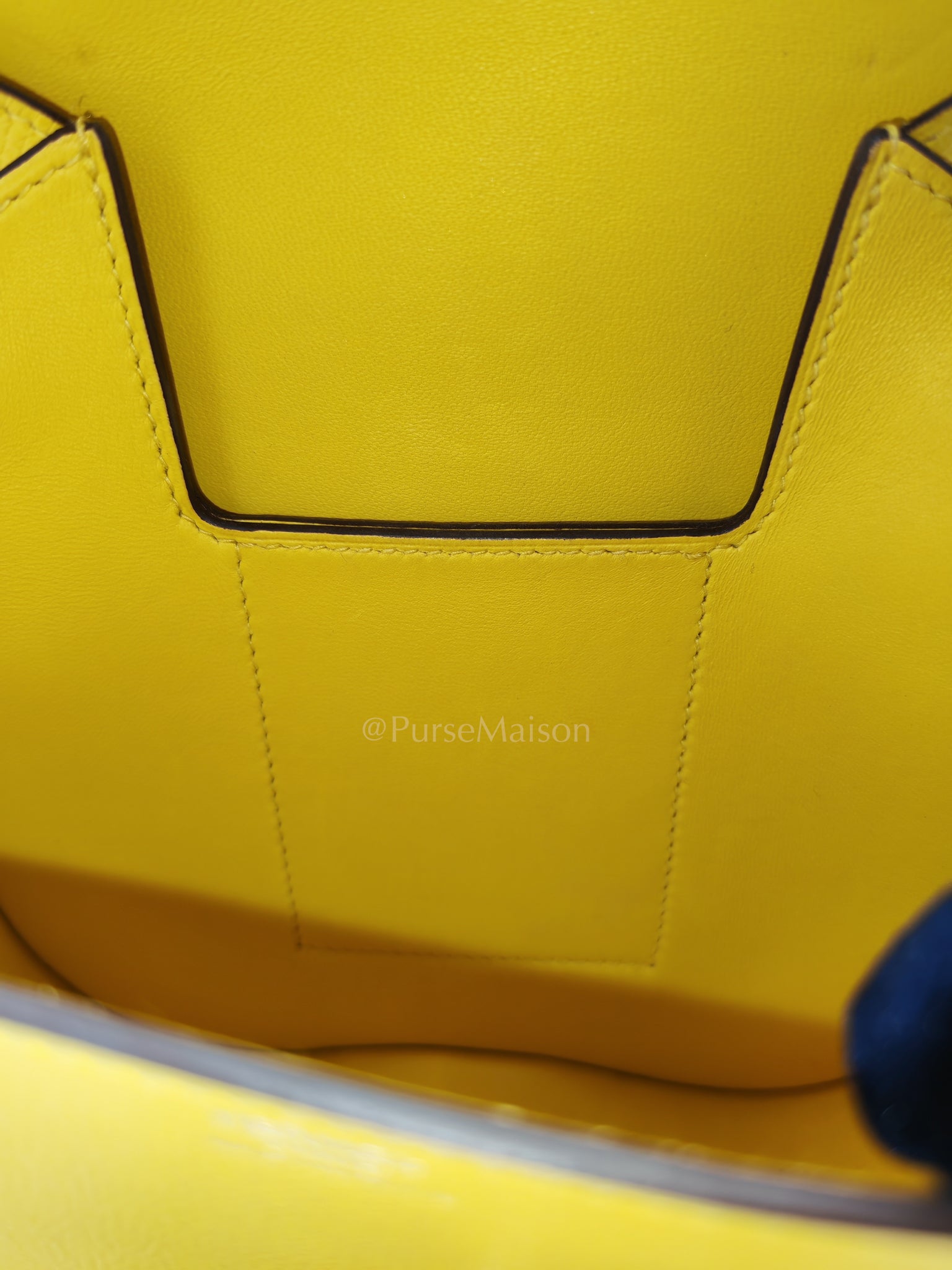 Mini Della Cavalleria Jaune de Naples Epsom Leather and Palladium Hardware Stamp U (2022) | Purse Maison Luxury Bags Shop