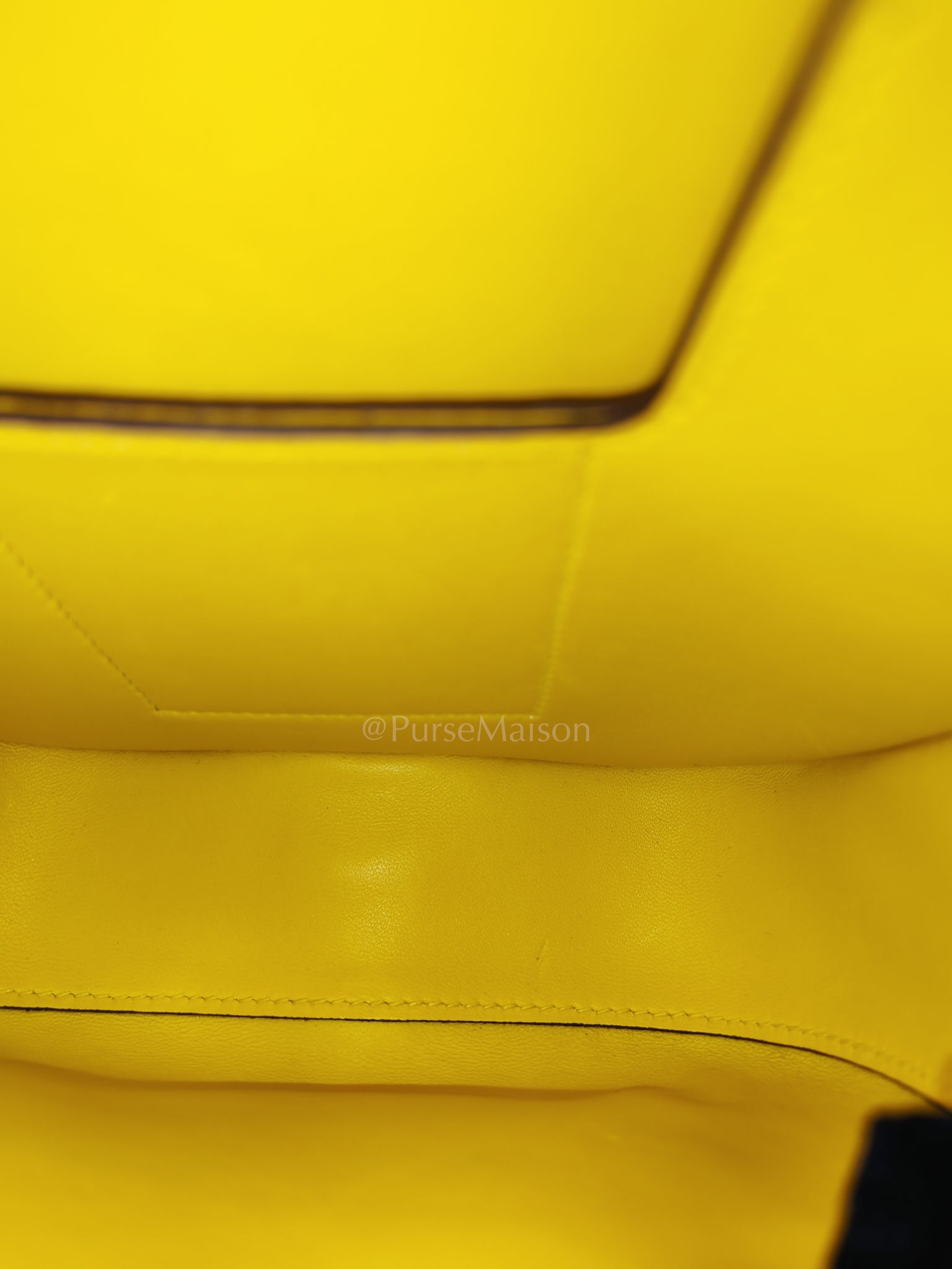 Mini Della Cavalleria Jaune de Naples Epsom Leather and Palladium Hardware Stamp U (2022) | Purse Maison Luxury Bags Shop