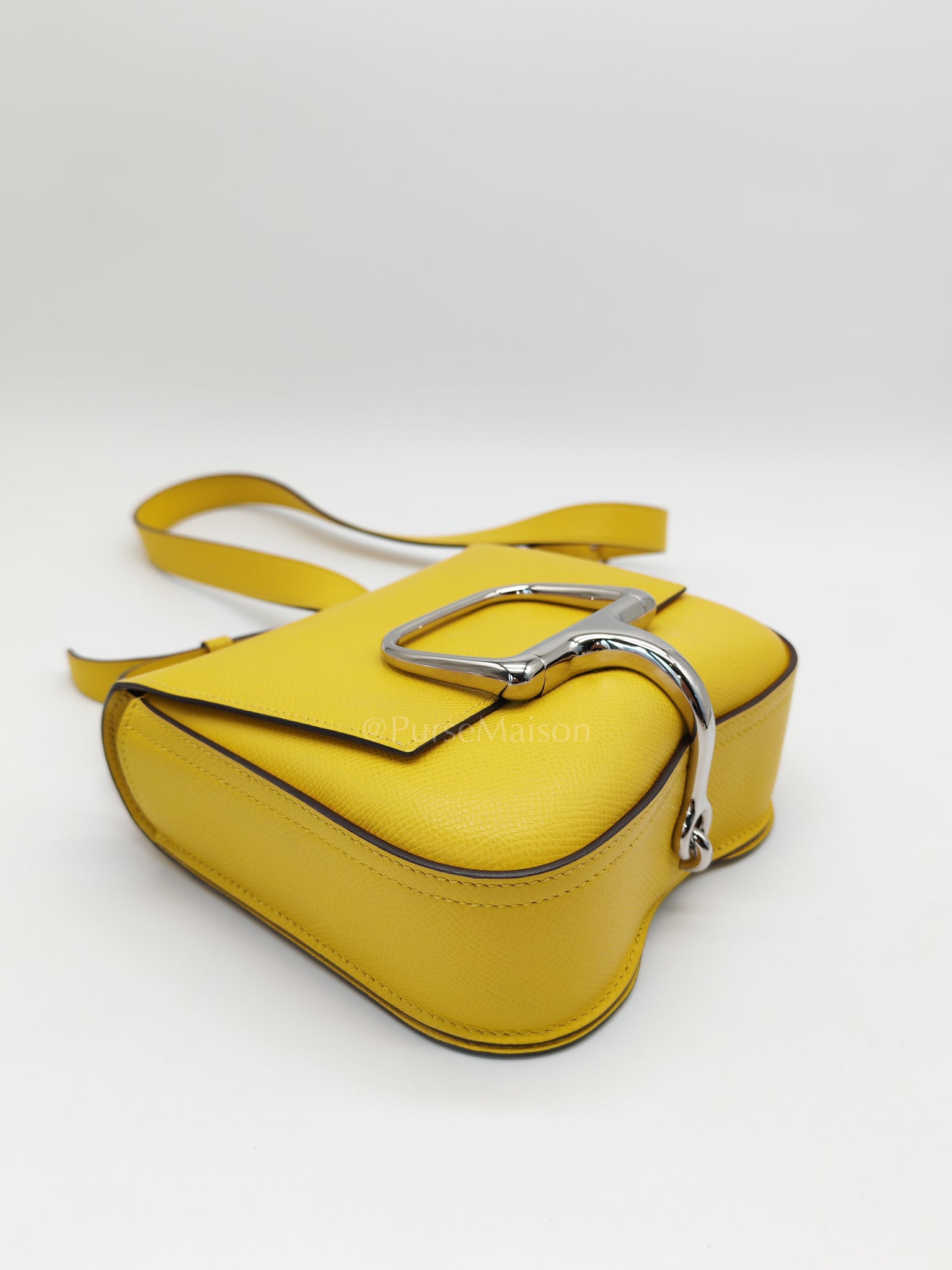Mini Della Cavalleria Jaune de Naples Epsom Leather and Palladium Hardware Stamp U (2022) | Purse Maison Luxury Bags Shop