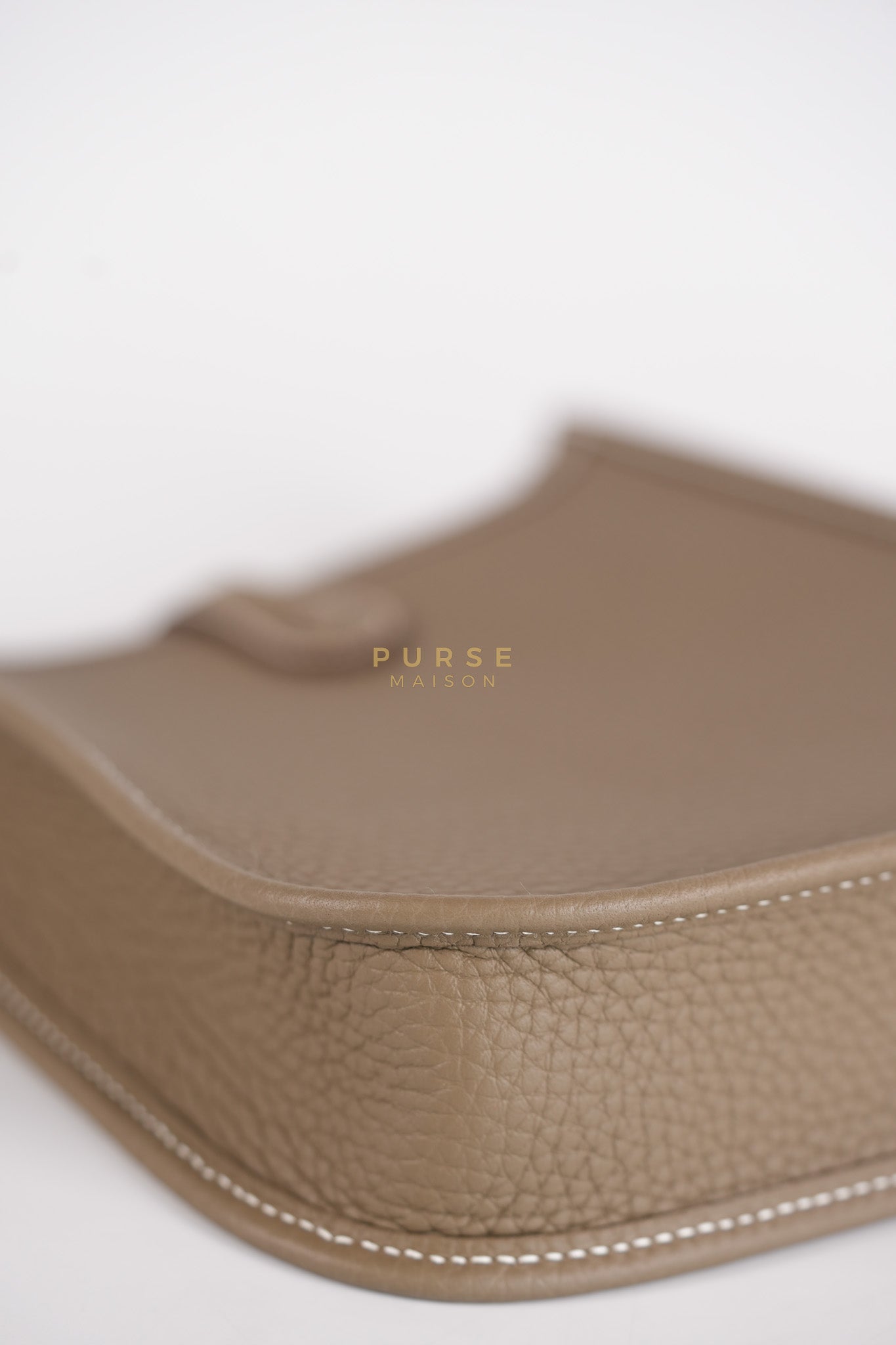 Mini Evelyne 16 in Etoupe Taurillon Clemence Leather & Gold Hardware Stamp K(2025) | Purse Maison Luxury Bags Shop