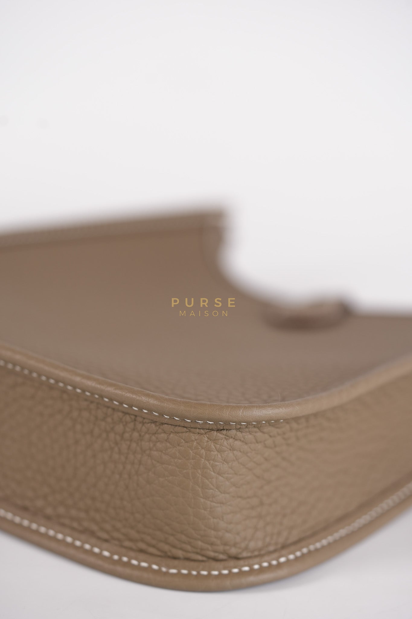 Mini Evelyne 16 in Etoupe Taurillon Clemence Leather & Gold Hardware Stamp K(2025) | Purse Maison Luxury Bags Shop