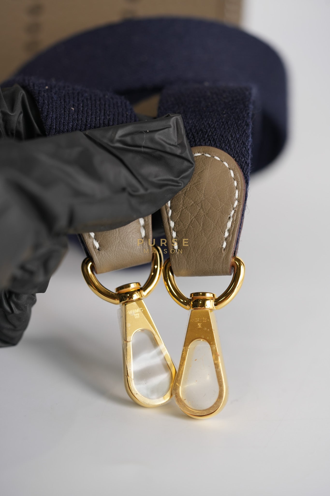 Mini Evelyne 16 in Etoupe Taurillon Clemence Leather & Gold Hardware Stamp K(2025) | Purse Maison Luxury Bags Shop