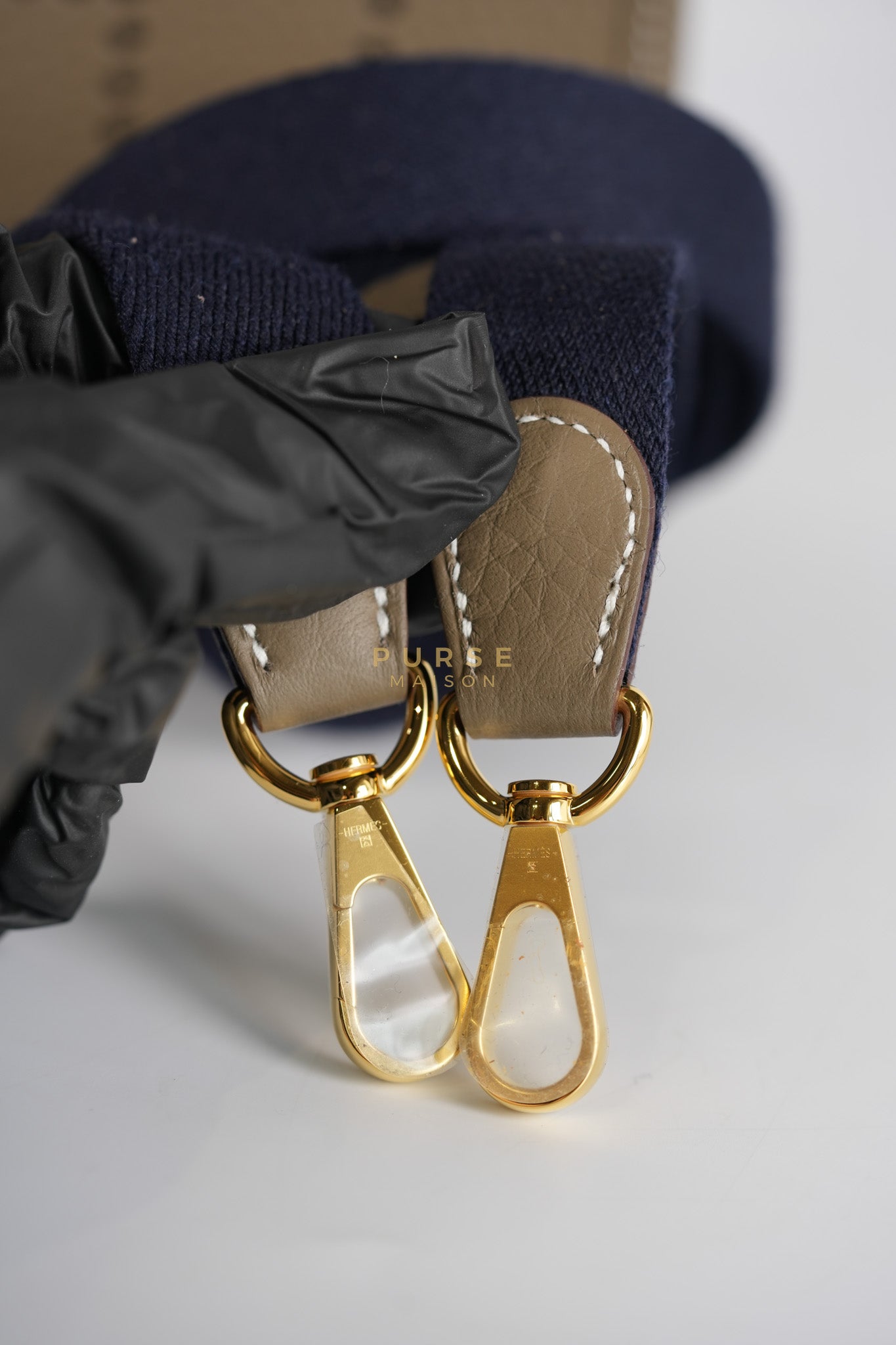 Mini Evelyne 16 in Etoupe Taurillon Clemence Leather & Gold Hardware Stamp K(2025) | Purse Maison Luxury Bags Shop