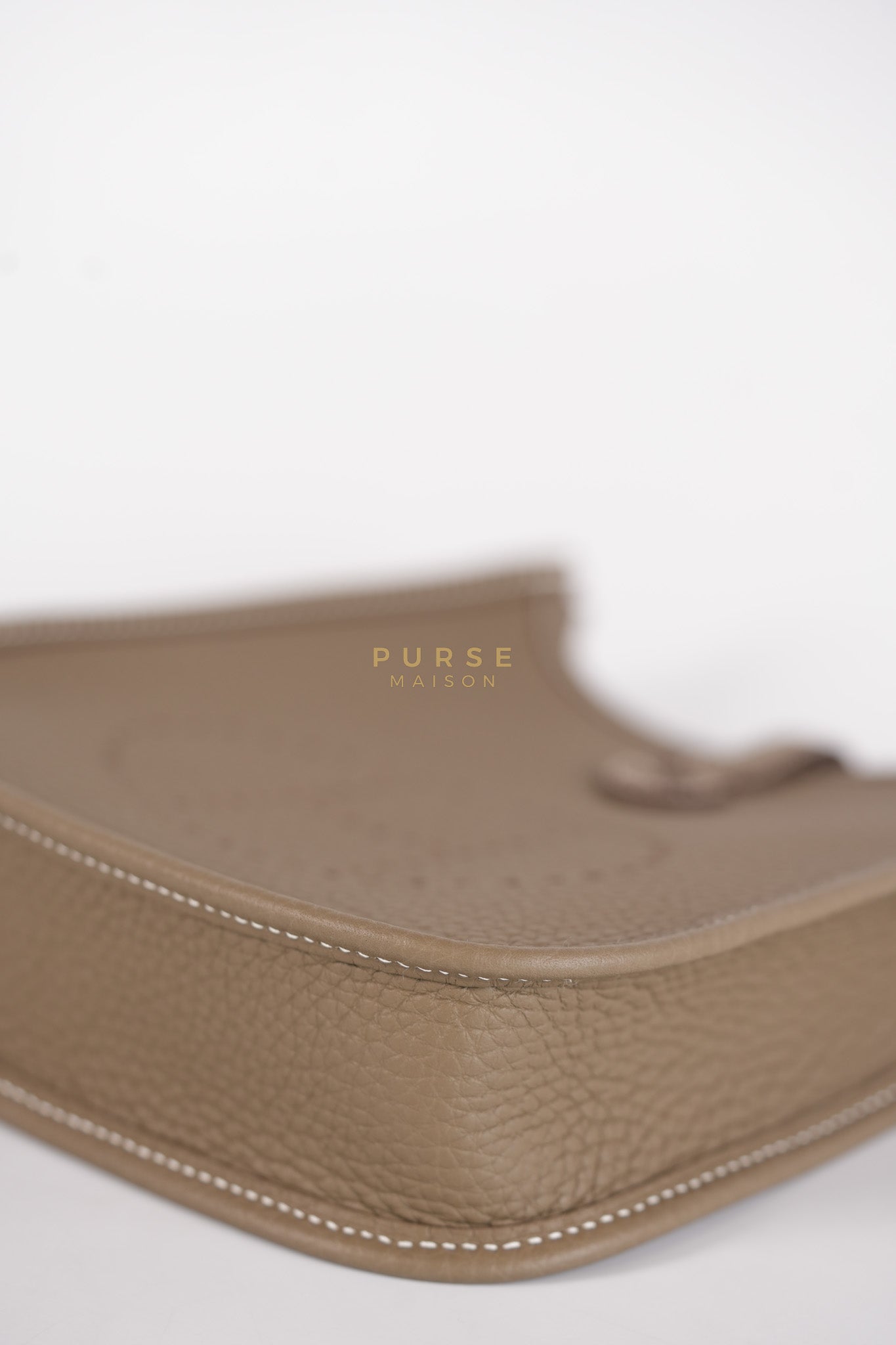 Mini Evelyne 16 in Etoupe Taurillon Clemence Leather & Gold Hardware Stamp K(2025) | Purse Maison Luxury Bags Shop