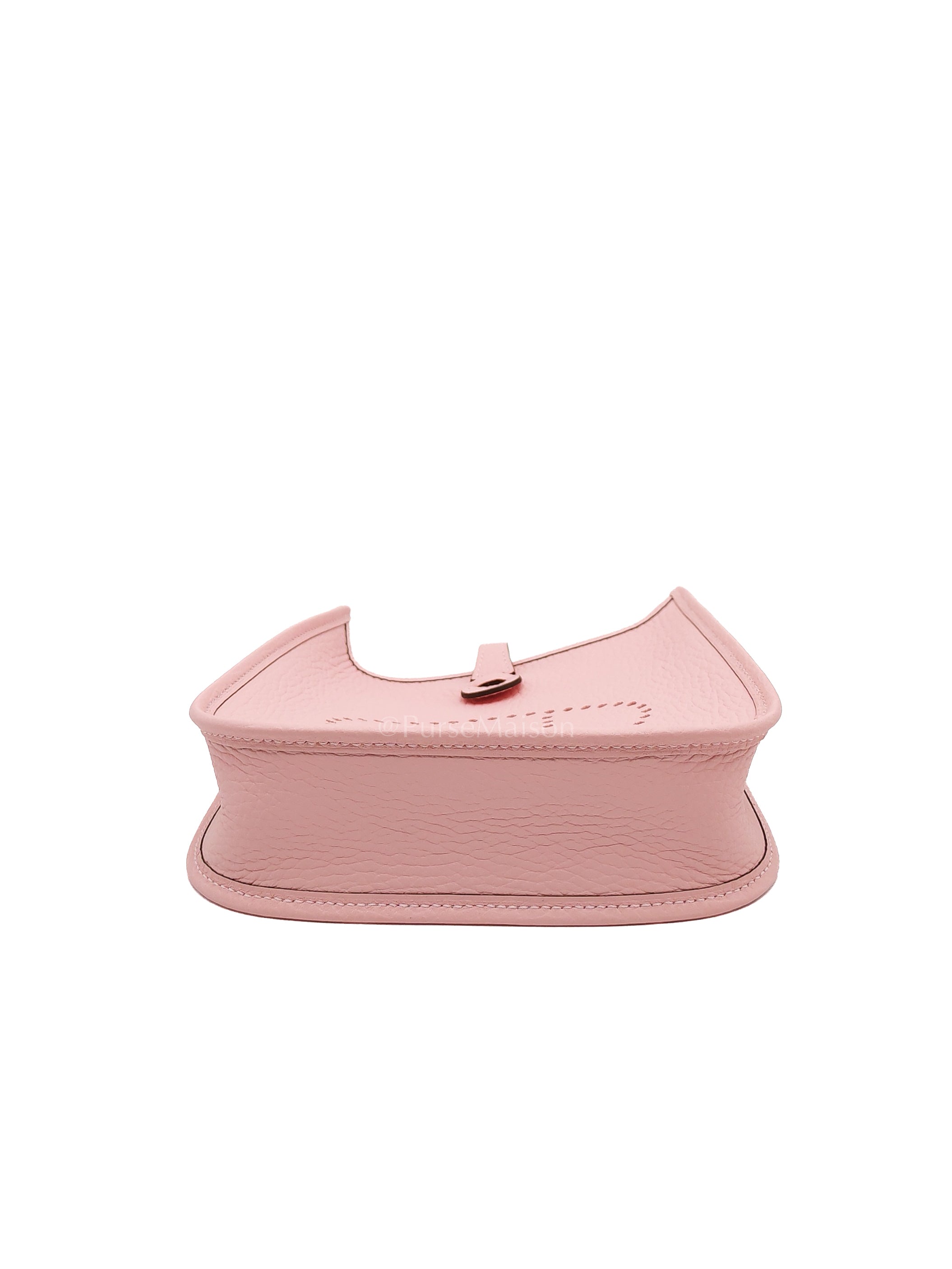 Mini Evelyne TPM in Rose Sakura Clemence Leather and Palladium Hardware Stamp K (2025) | Purse Maison Luxury Bags Shop