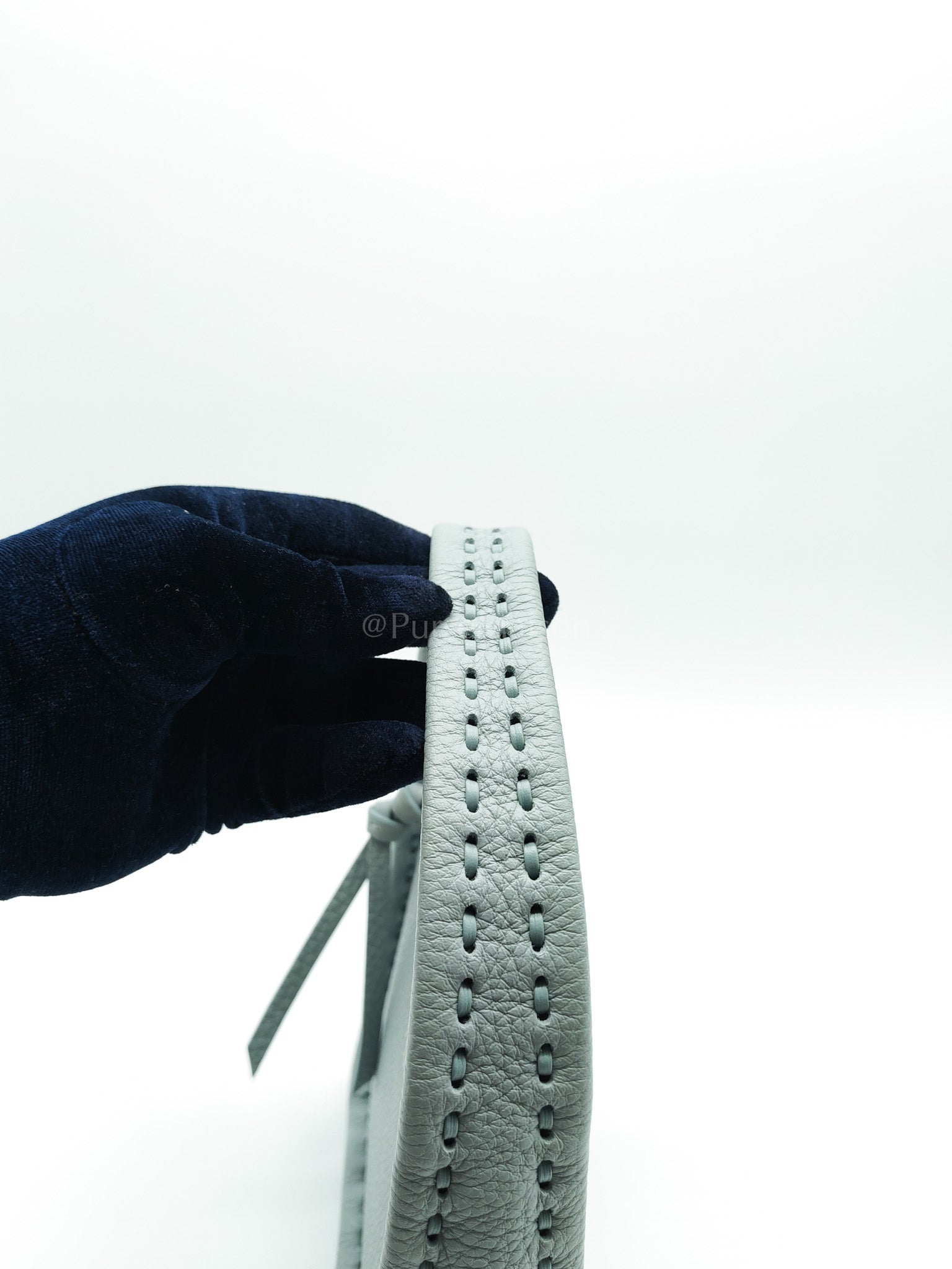 Mini Fendessence Cuoio Romano Leather in Light Blue Shoulder Bag | Purse Maison Luxury Bags Shop