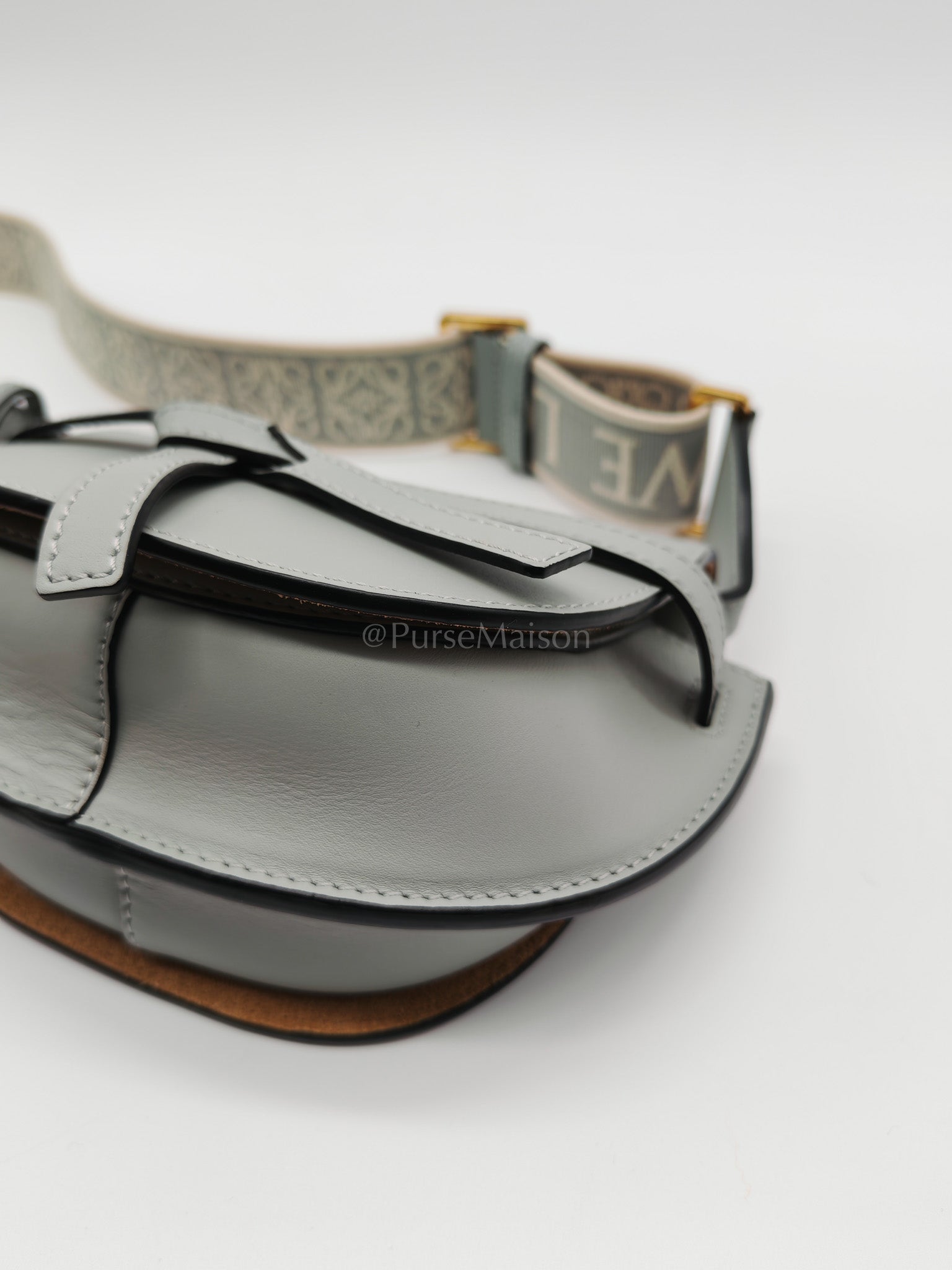 Mini Gate Ash Blue in Smooth Calfskin Leather Crossbody Bag | Purse Maison Luxury Bags Shop