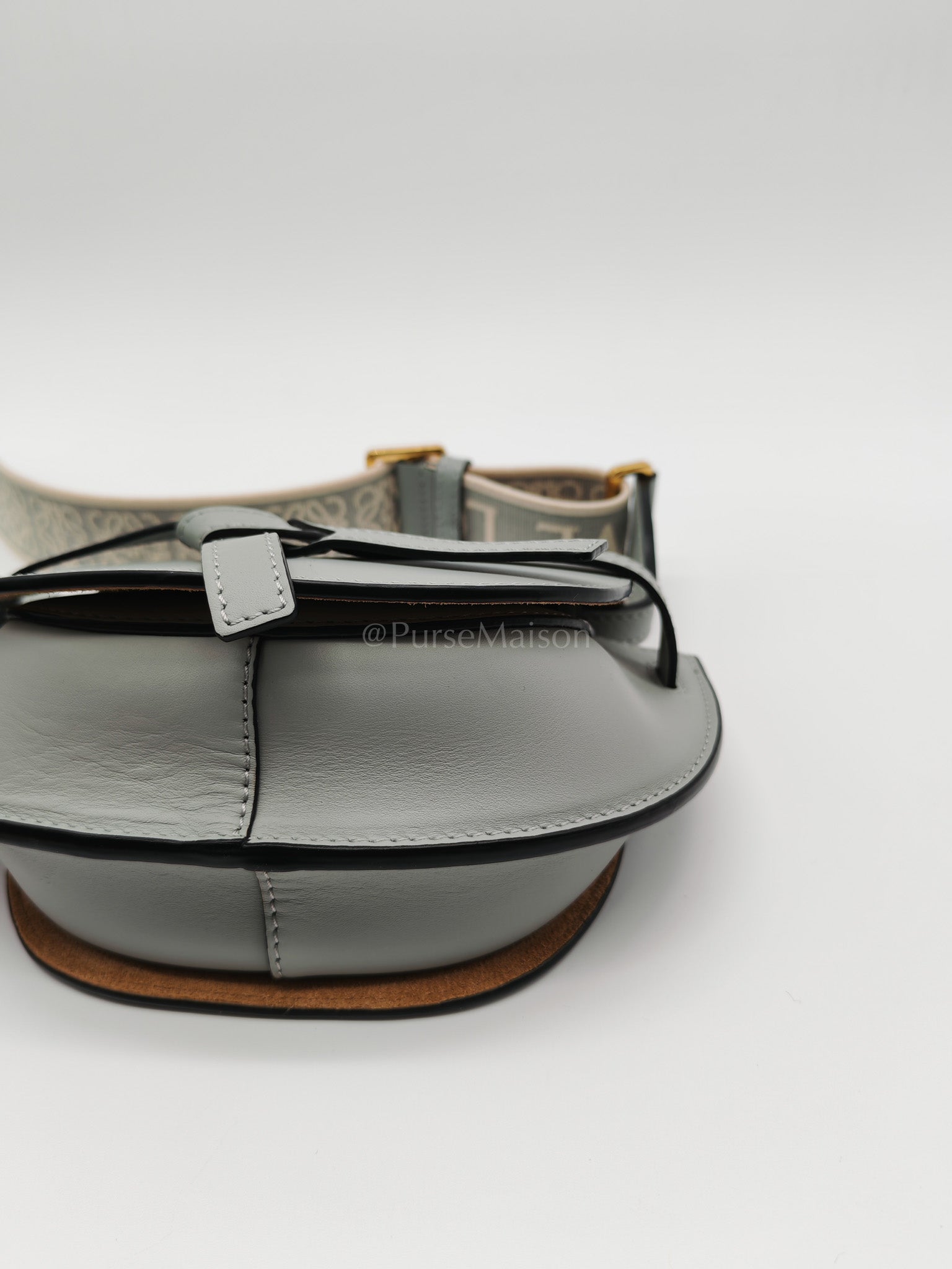 Mini Gate Ash Blue in Smooth Calfskin Leather Crossbody Bag | Purse Maison Luxury Bags Shop