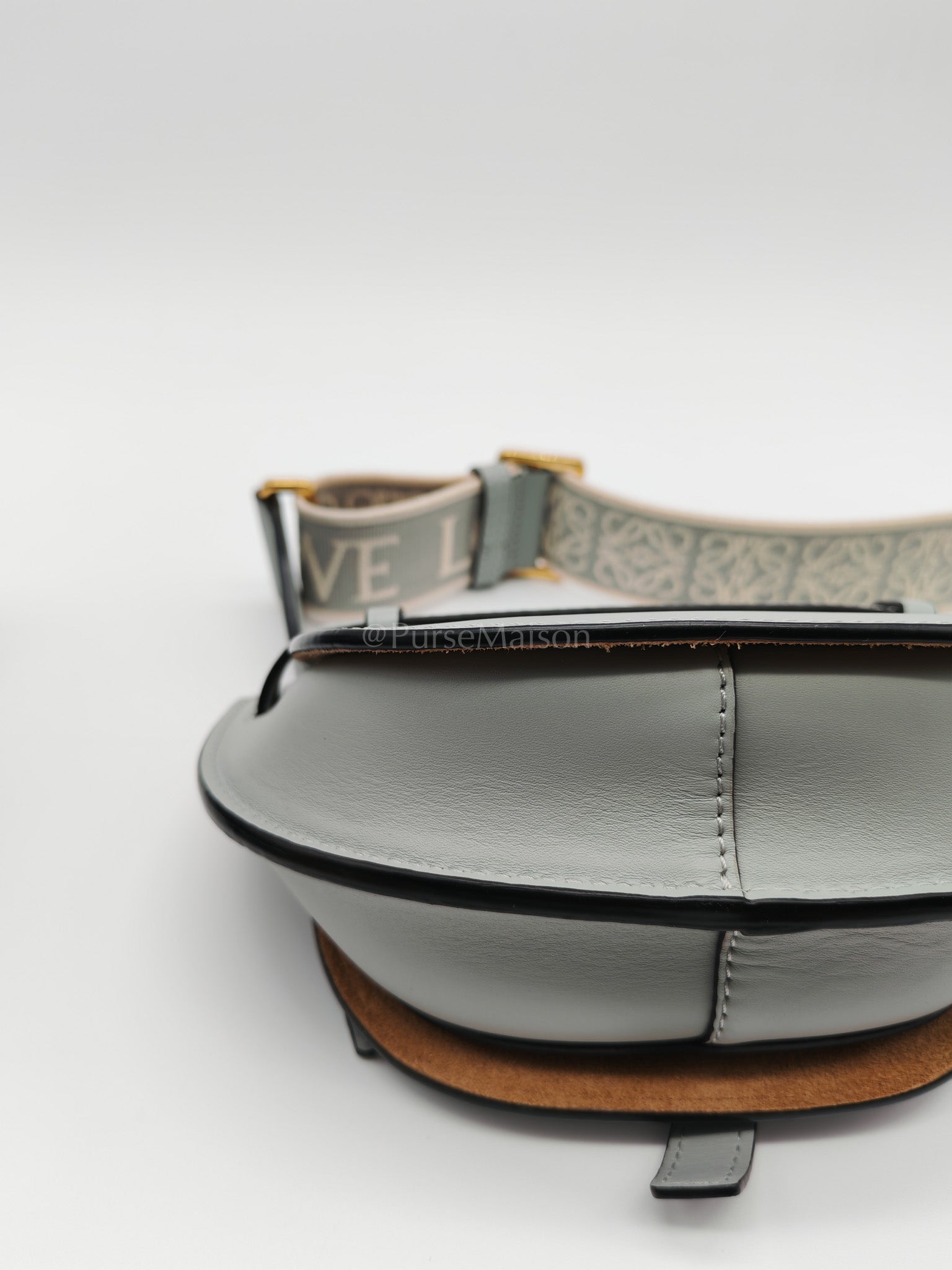 Mini Gate Ash Blue in Smooth Calfskin Leather Crossbody Bag | Purse Maison Luxury Bags Shop