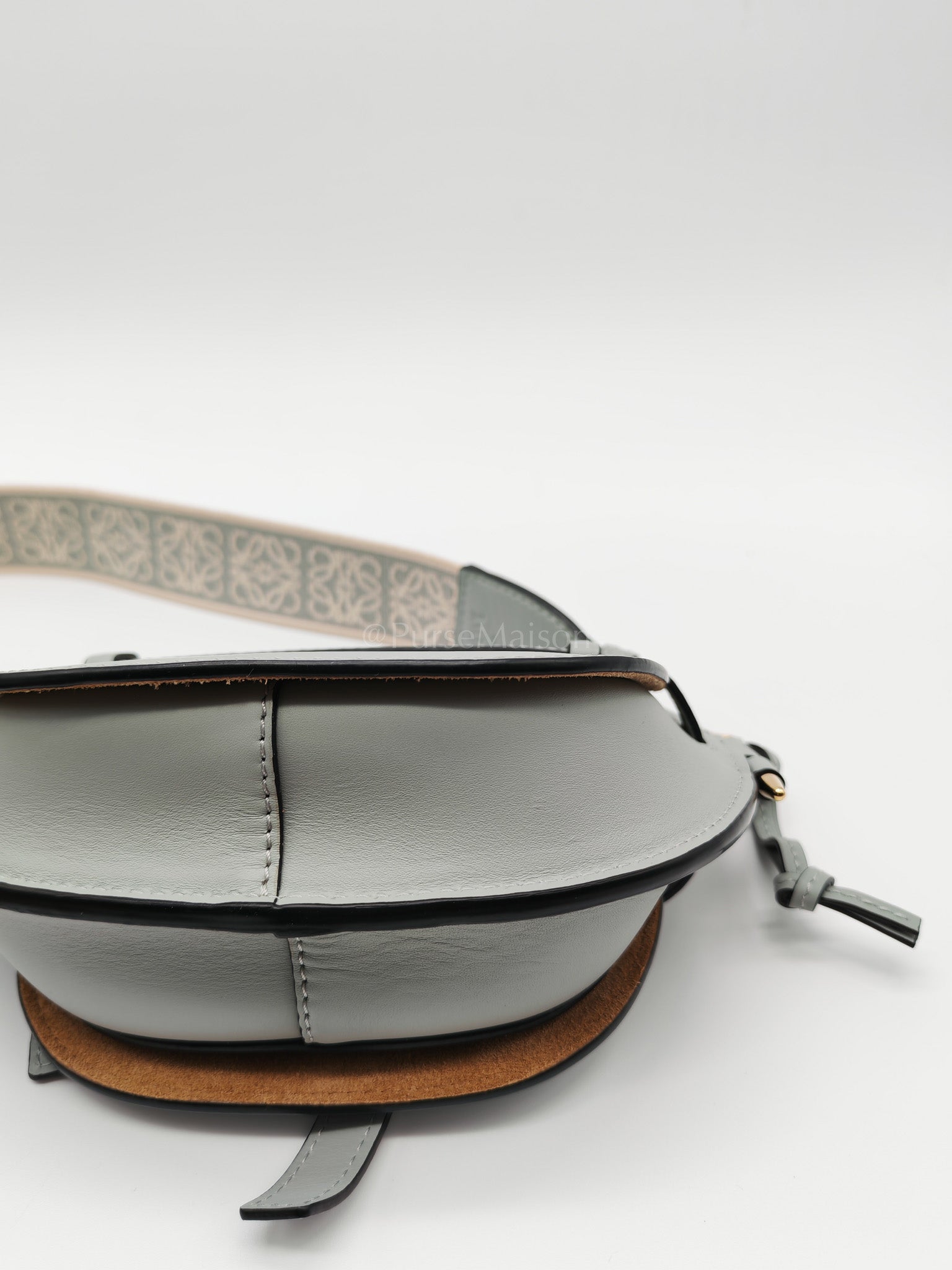 Mini Gate Ash Blue in Smooth Calfskin Leather Crossbody Bag | Purse Maison Luxury Bags Shop