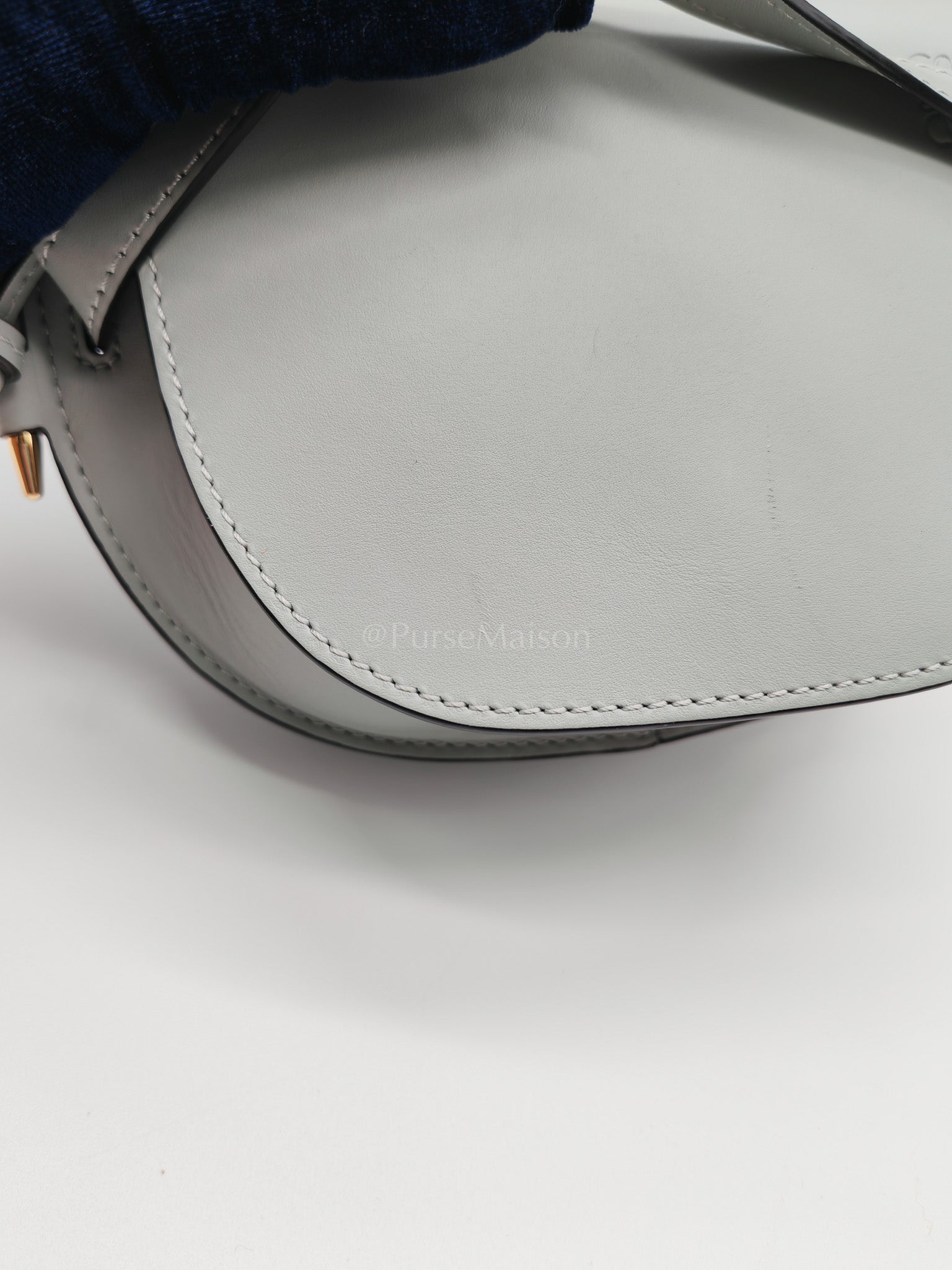 Mini Gate Ash Blue in Smooth Calfskin Leather Crossbody Bag | Purse Maison Luxury Bags Shop