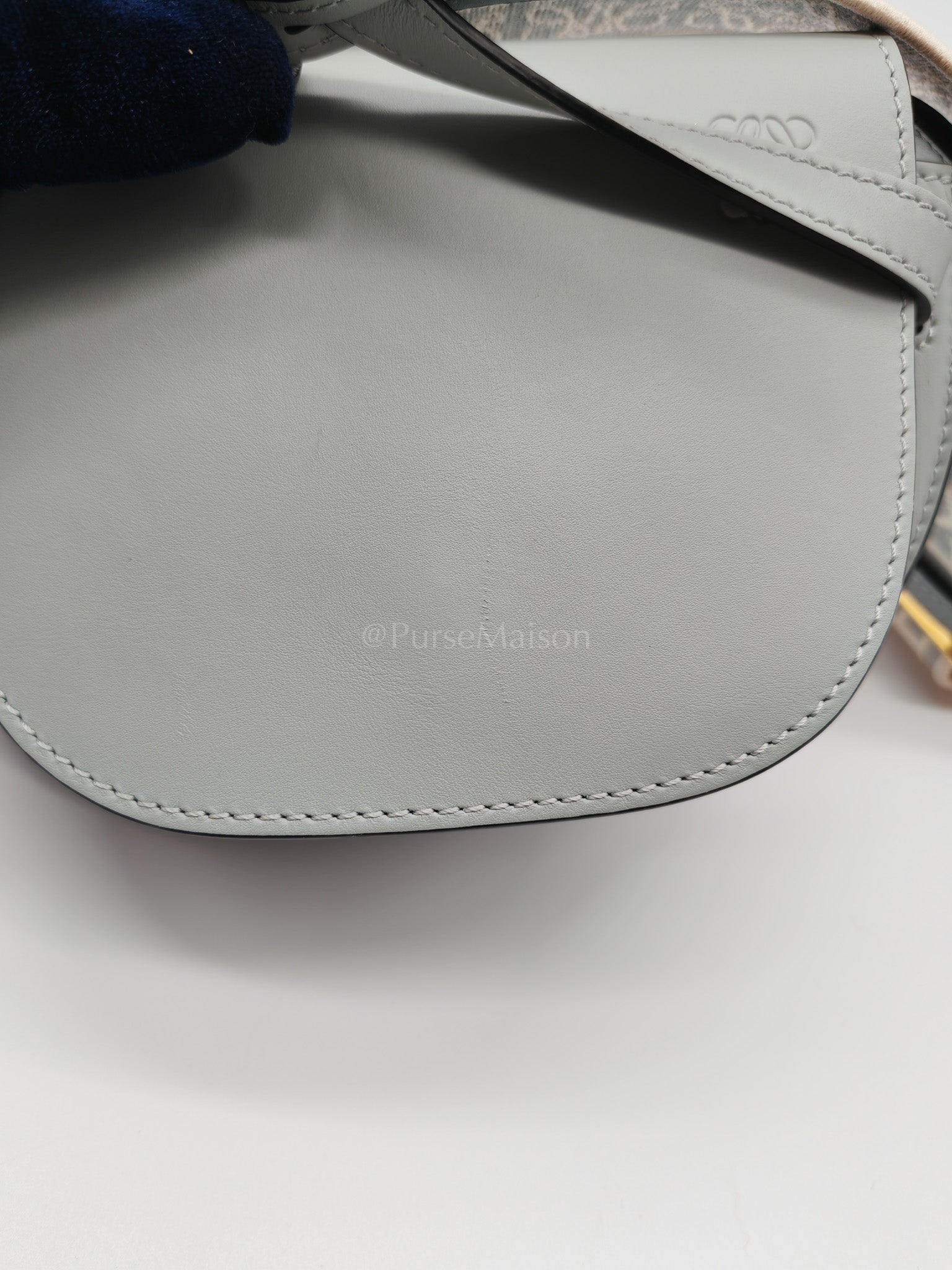 Mini Gate Ash Blue in Smooth Calfskin Leather Crossbody Bag | Purse Maison Luxury Bags Shop