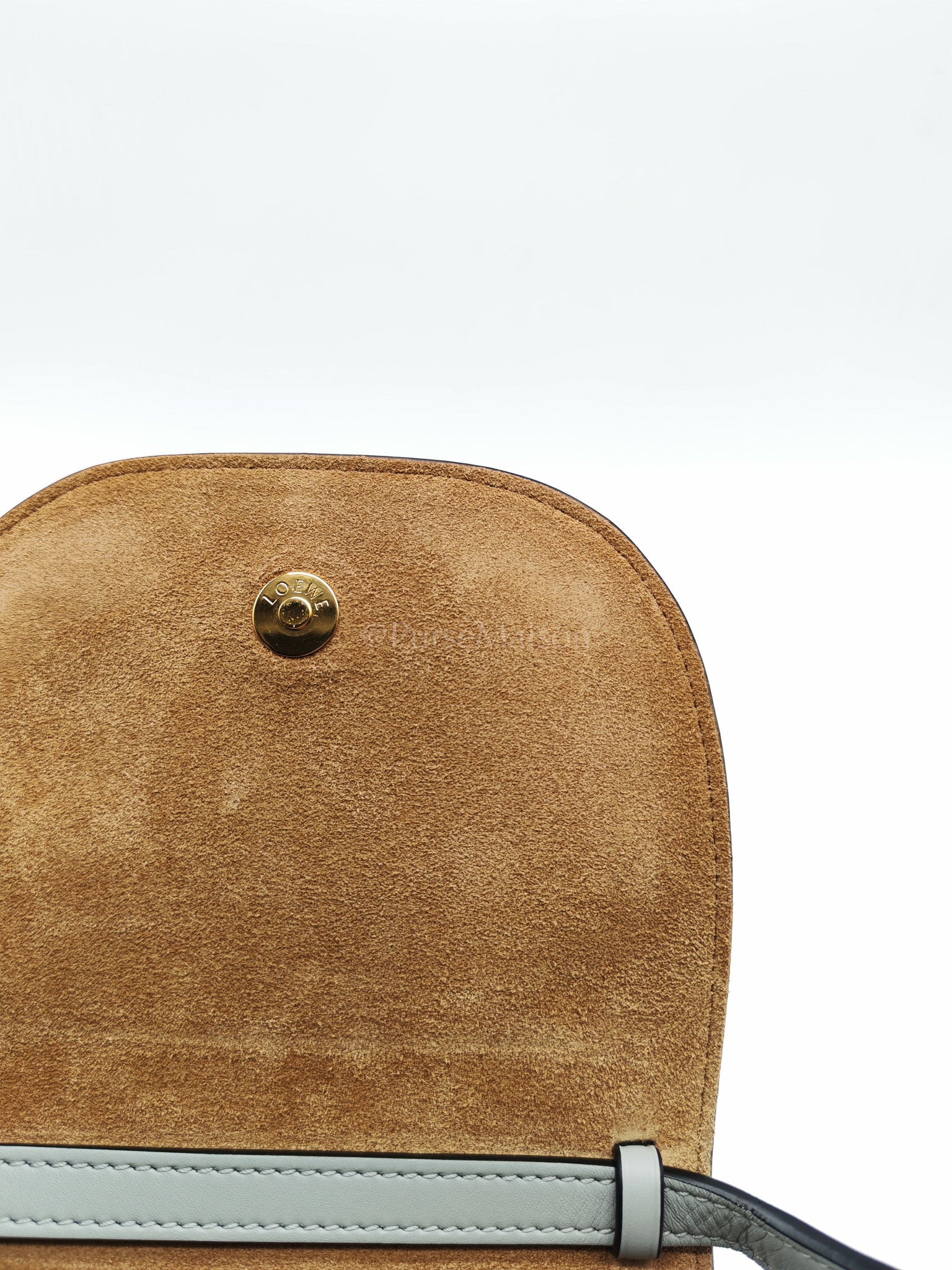 Mini Gate Ash Blue in Smooth Calfskin Leather Crossbody Bag | Purse Maison Luxury Bags Shop