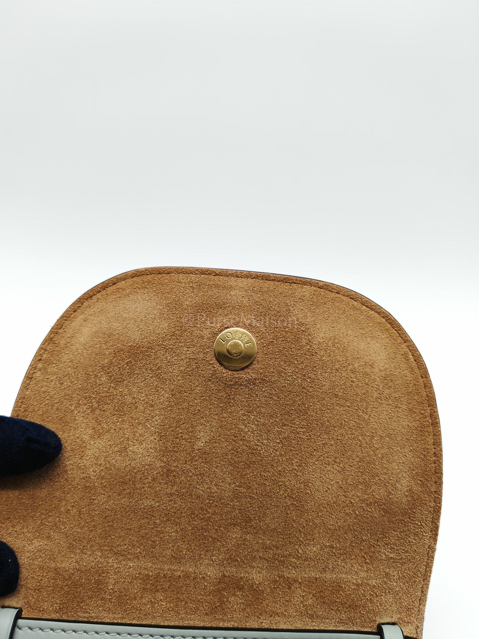 Mini Gate Ash Blue in Smooth Calfskin Leather Crossbody Bag | Purse Maison Luxury Bags Shop