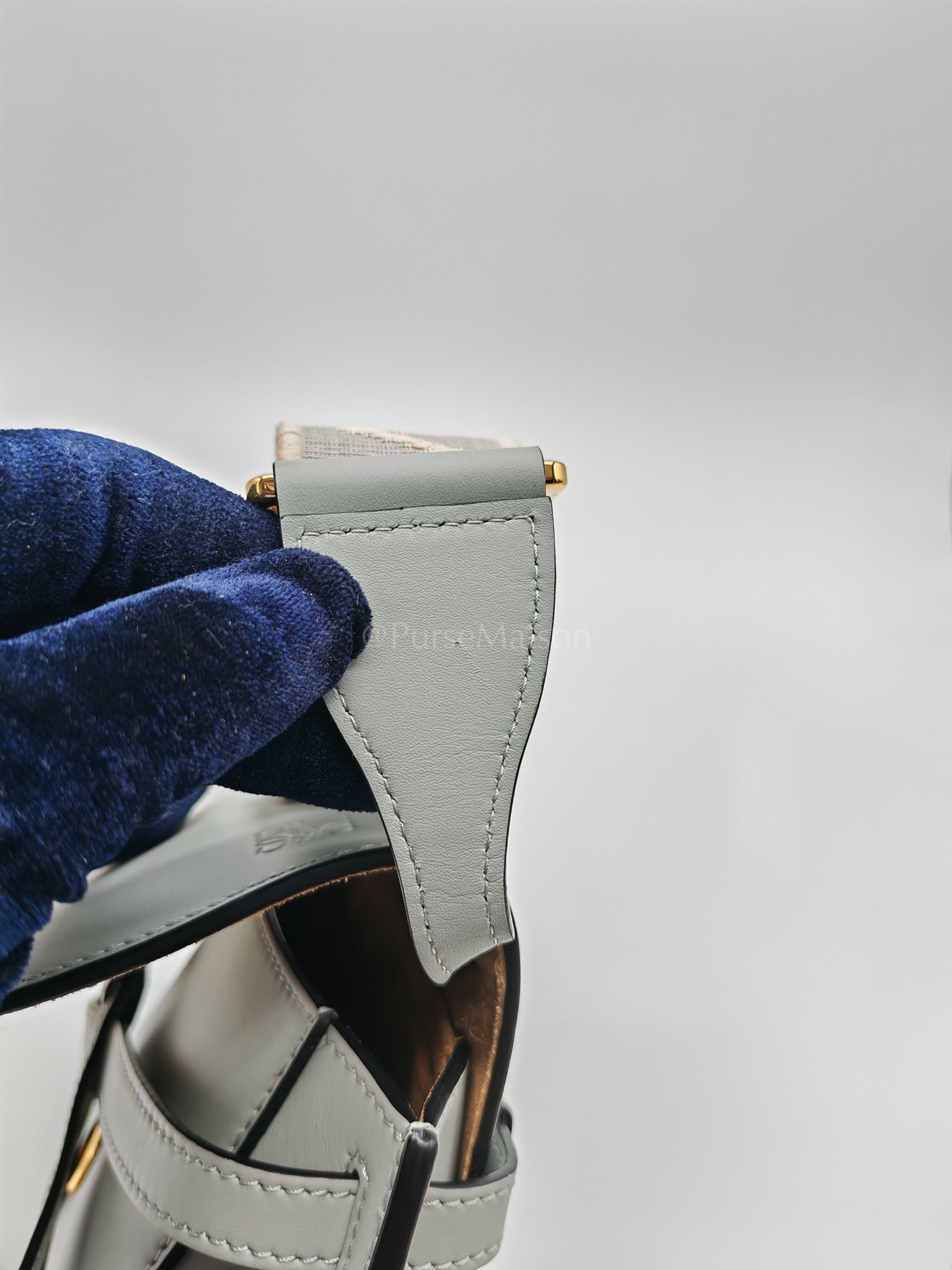 Mini Gate Ash Blue in Smooth Calfskin Leather Crossbody Bag | Purse Maison Luxury Bags Shop