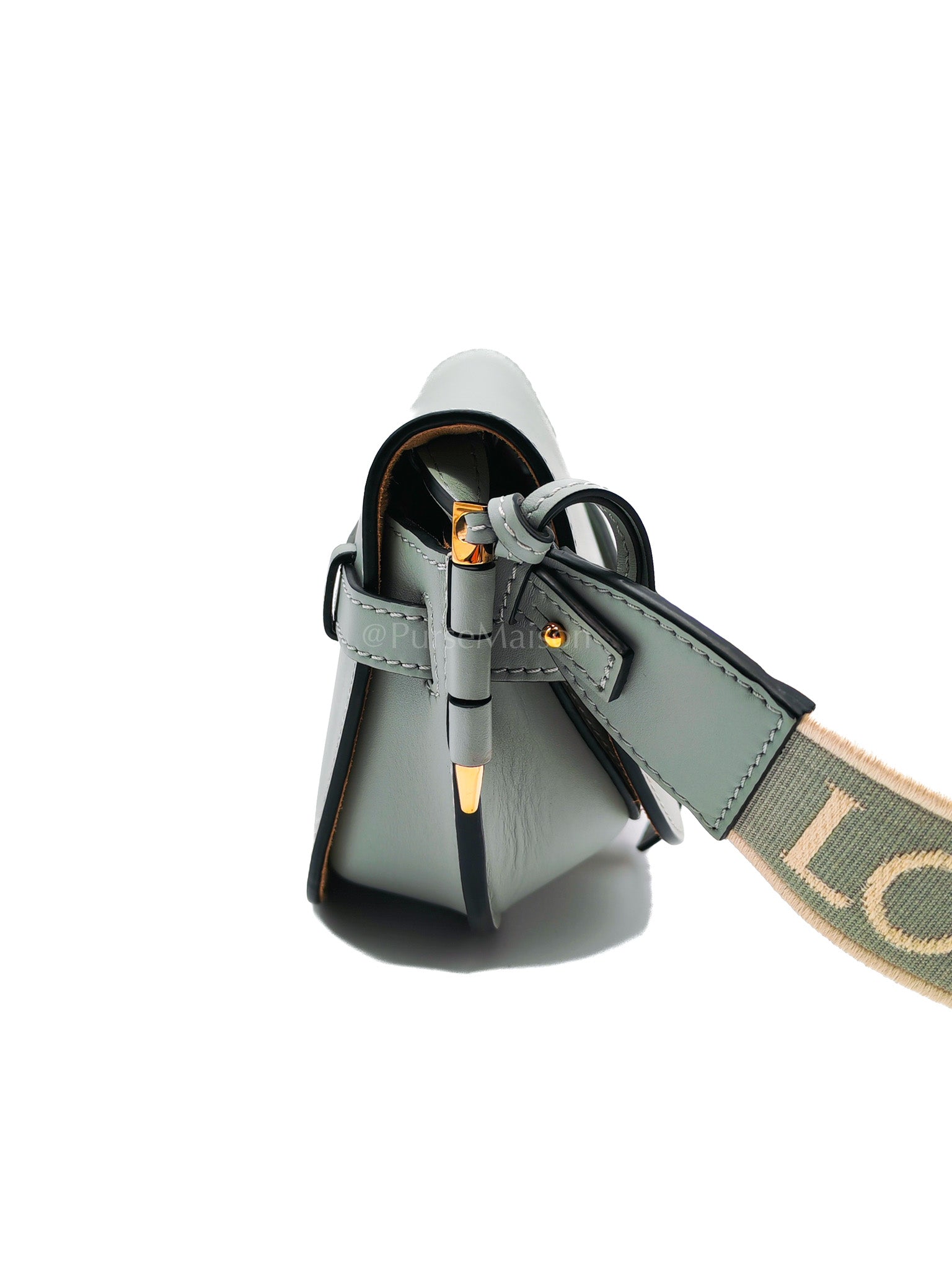 Mini Gate Ash Blue in Smooth Calfskin Leather Crossbody Bag | Purse Maison Luxury Bags Shop