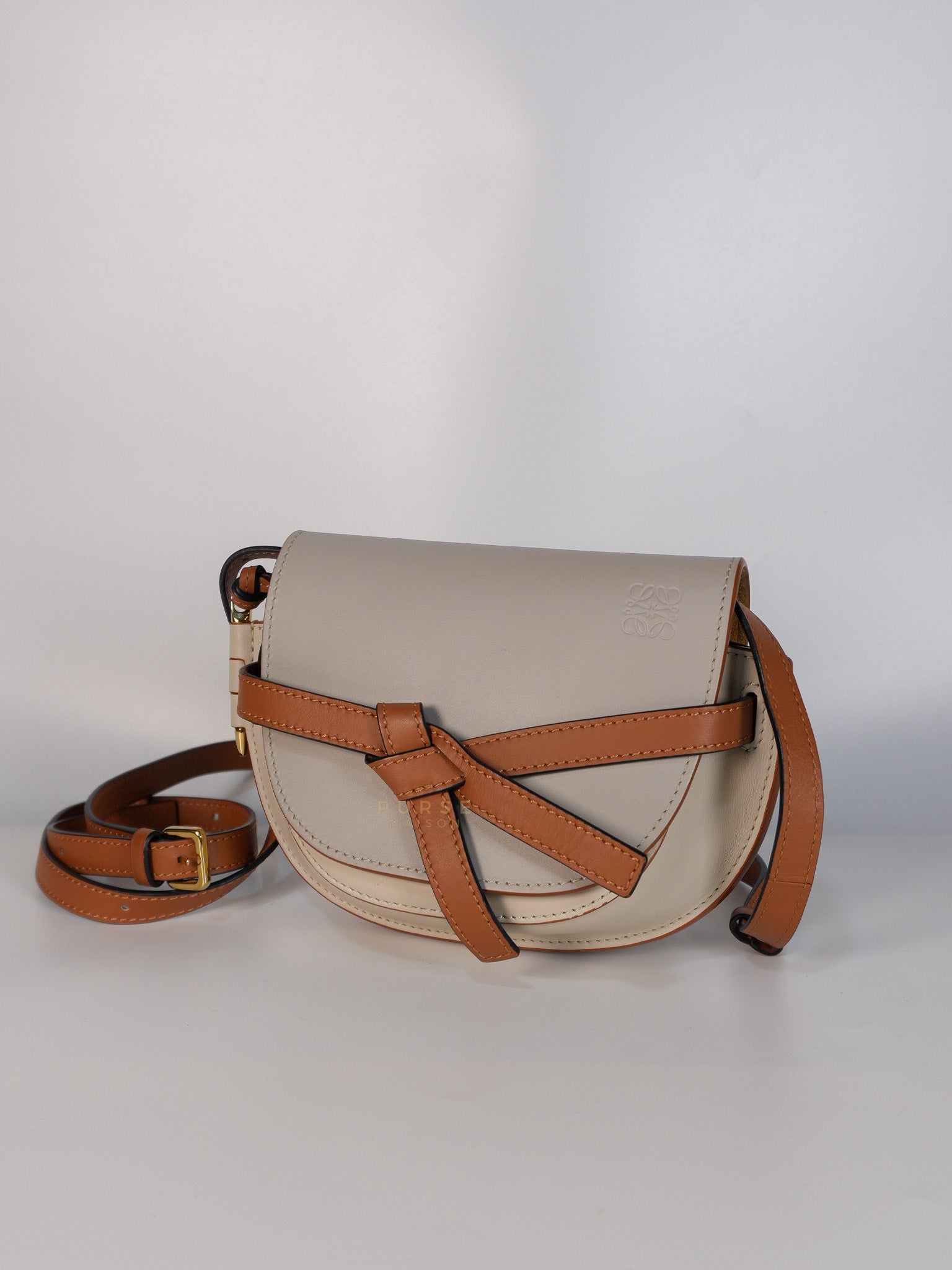 Mini Gate Bi-color in Smooth Calfskin Leather | Purse Maison Luxury Bags Shop