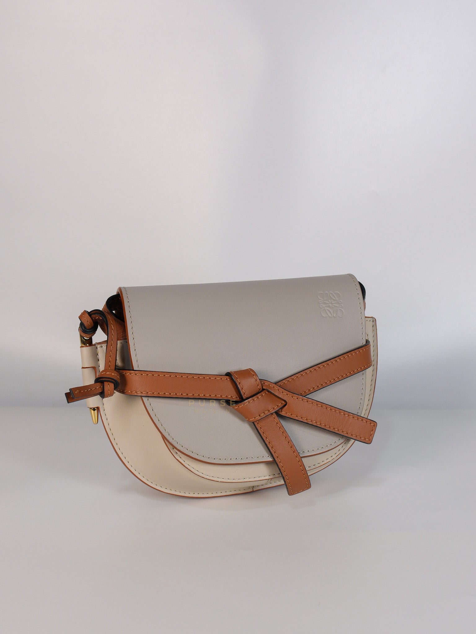 Mini Gate Bi-color in Smooth Calfskin Leather | Purse Maison Luxury Bags Shop