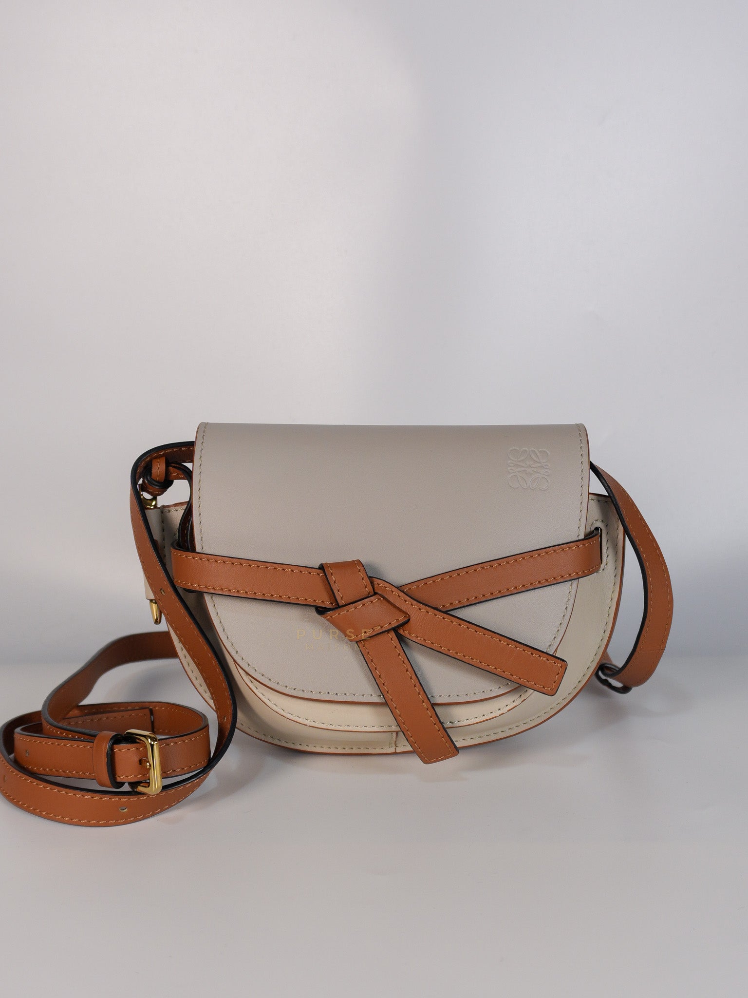 Mini Gate Bi-color in Smooth Calfskin Leather | Purse Maison Luxury Bags Shop