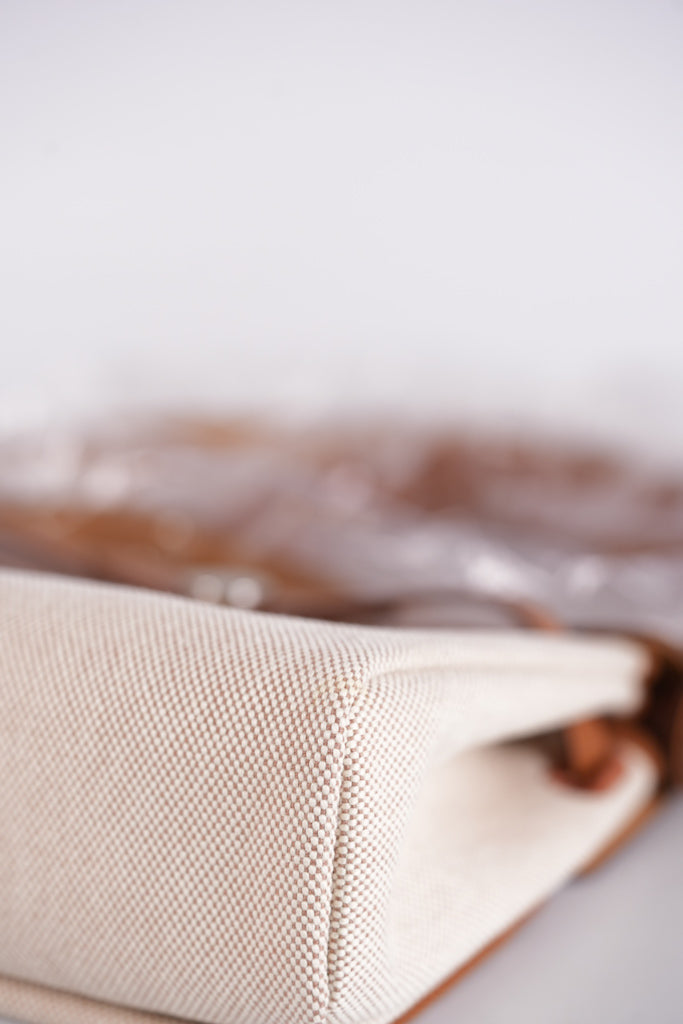 Mini Herbag Beige Ecru Fauve and Palladium Hardware Stamp K (2025) | Purse Maison Luxury Bags Shop