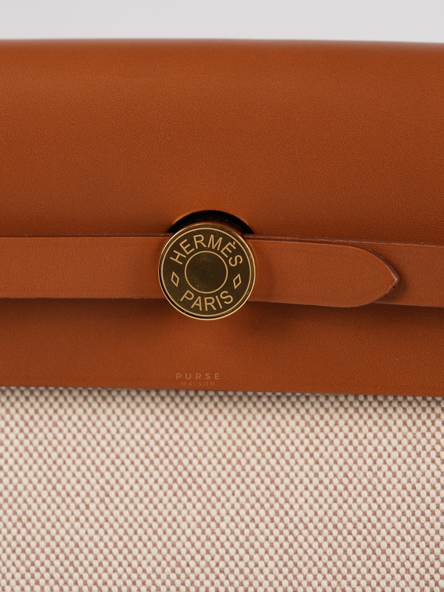 Mini Herbag Beige in Gold Hardware Stamp W(2024) | Purse Maison Luxury Bags Shop