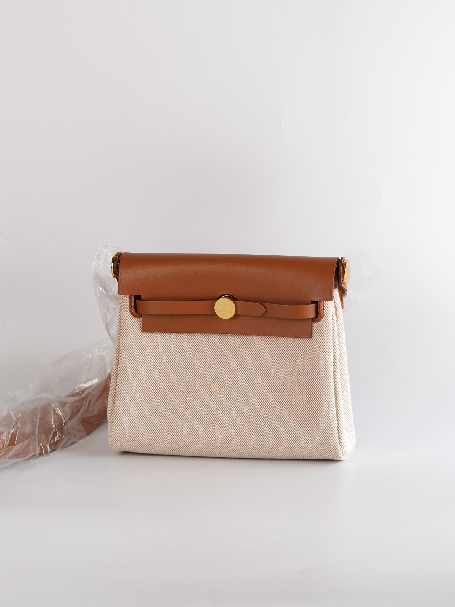 Mini Herbag Beige in Gold Hardware Stamp W(2024) | Purse Maison Luxury Bags Shop
