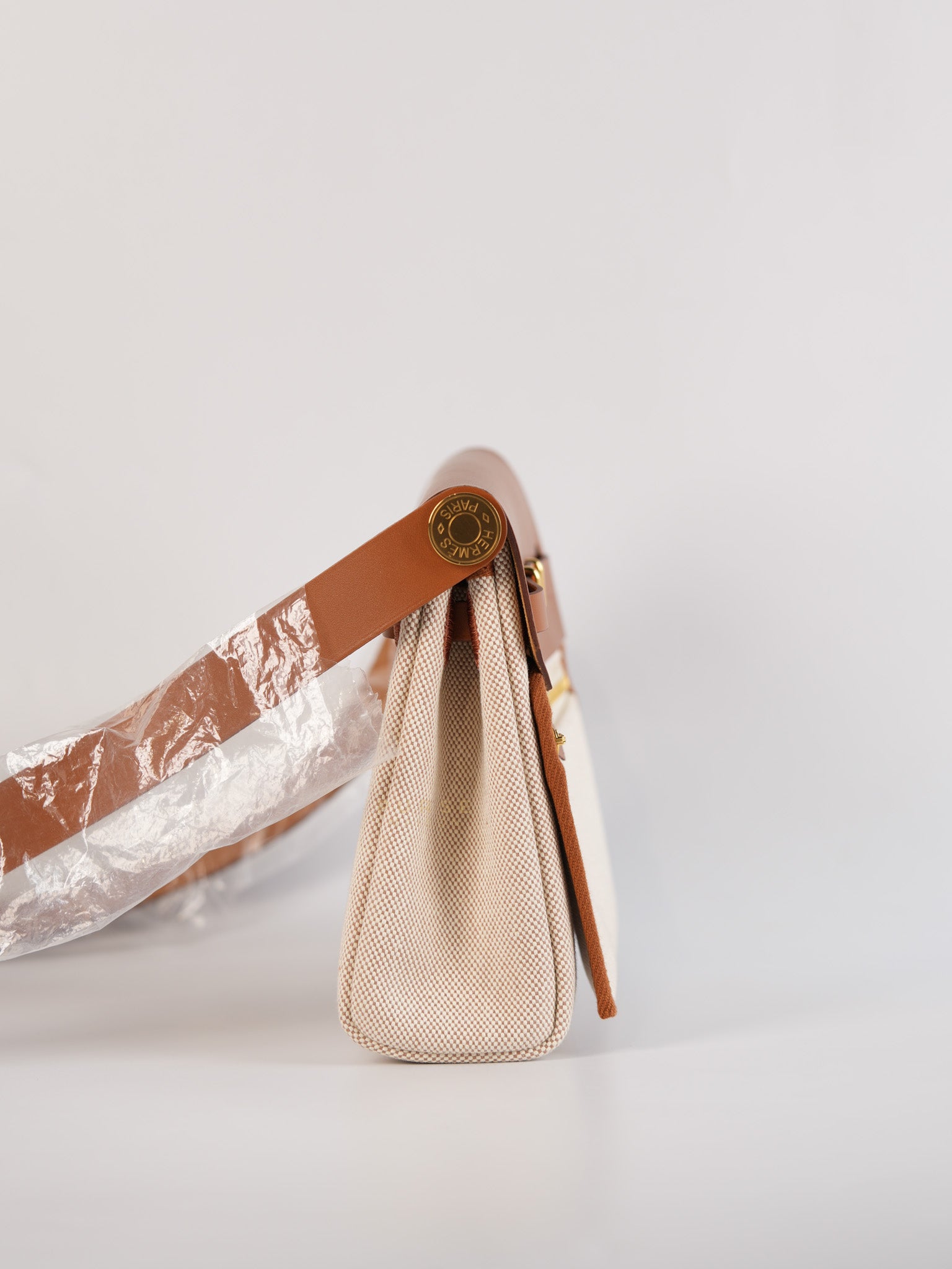Mini Herbag Beige in Gold Hardware Stamp W(2024) | Purse Maison Luxury Bags Shop