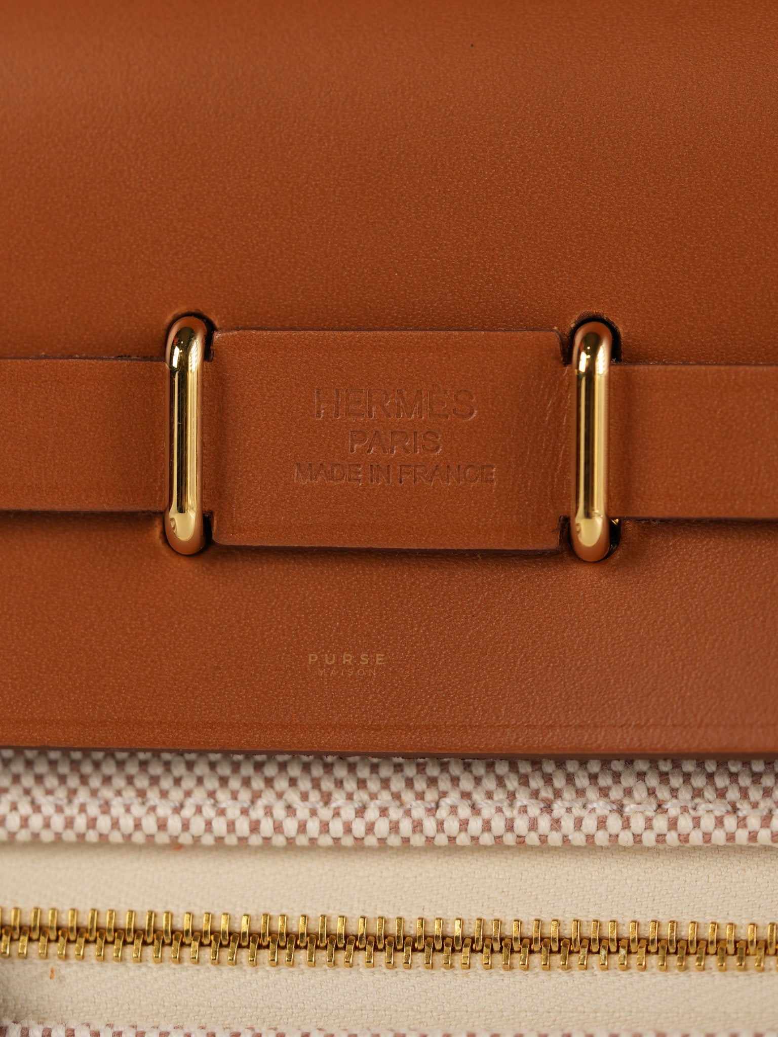 Mini Herbag Beige in Gold Hardware Stamp W(2024) | Purse Maison Luxury Bags Shop