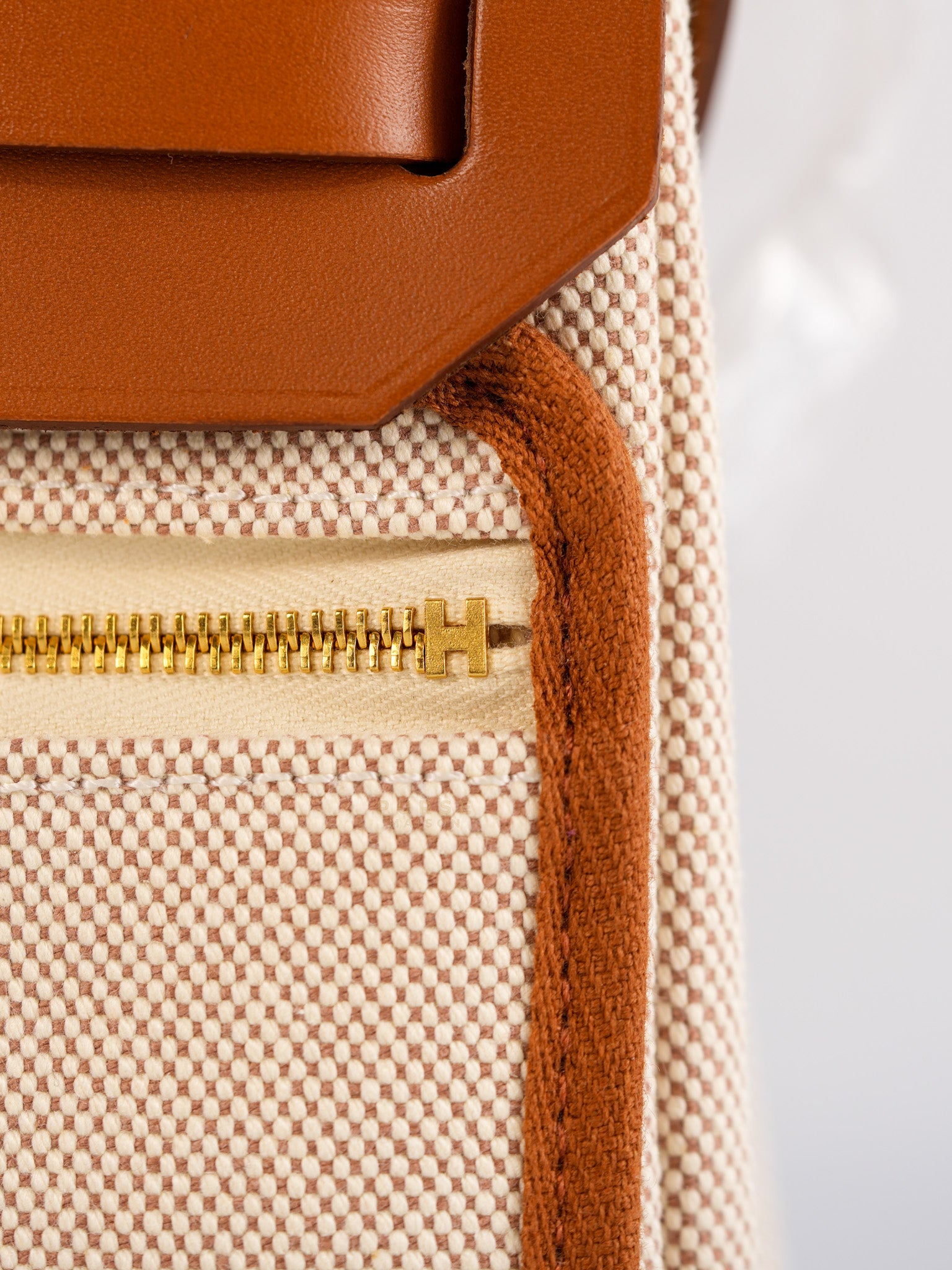 Mini Herbag Beige in Gold Hardware Stamp W(2024) | Purse Maison Luxury Bags Shop
