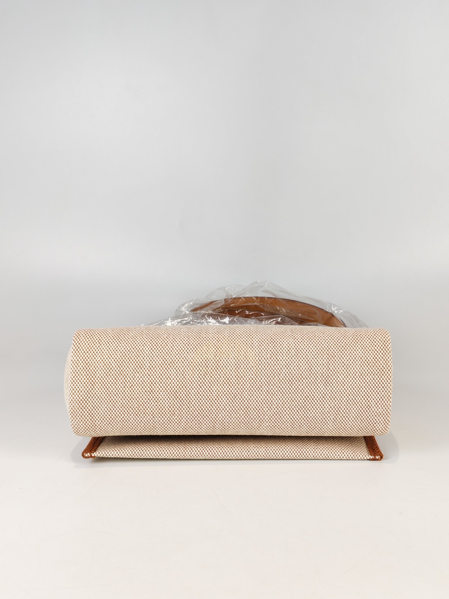 Mini Herbag Beige Leather Canvas and Palladium Hardware Stamp K (2025) | Purse Maison Luxury Bags Shop