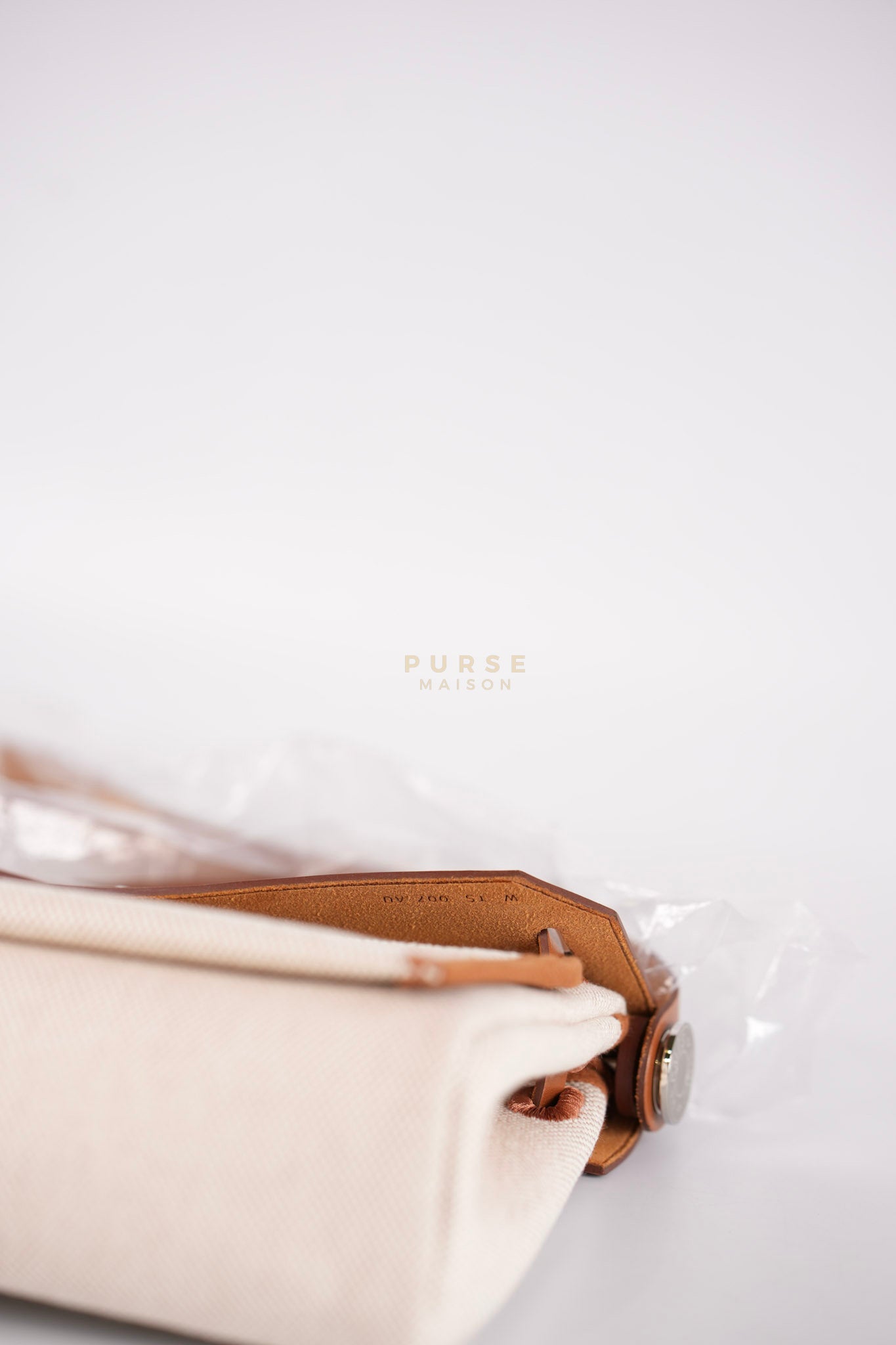 Mini Herbag Beige Leather Canvas and Palladium Hardware Stamp W (2024) | Purse Maison Luxury Bags Shop
