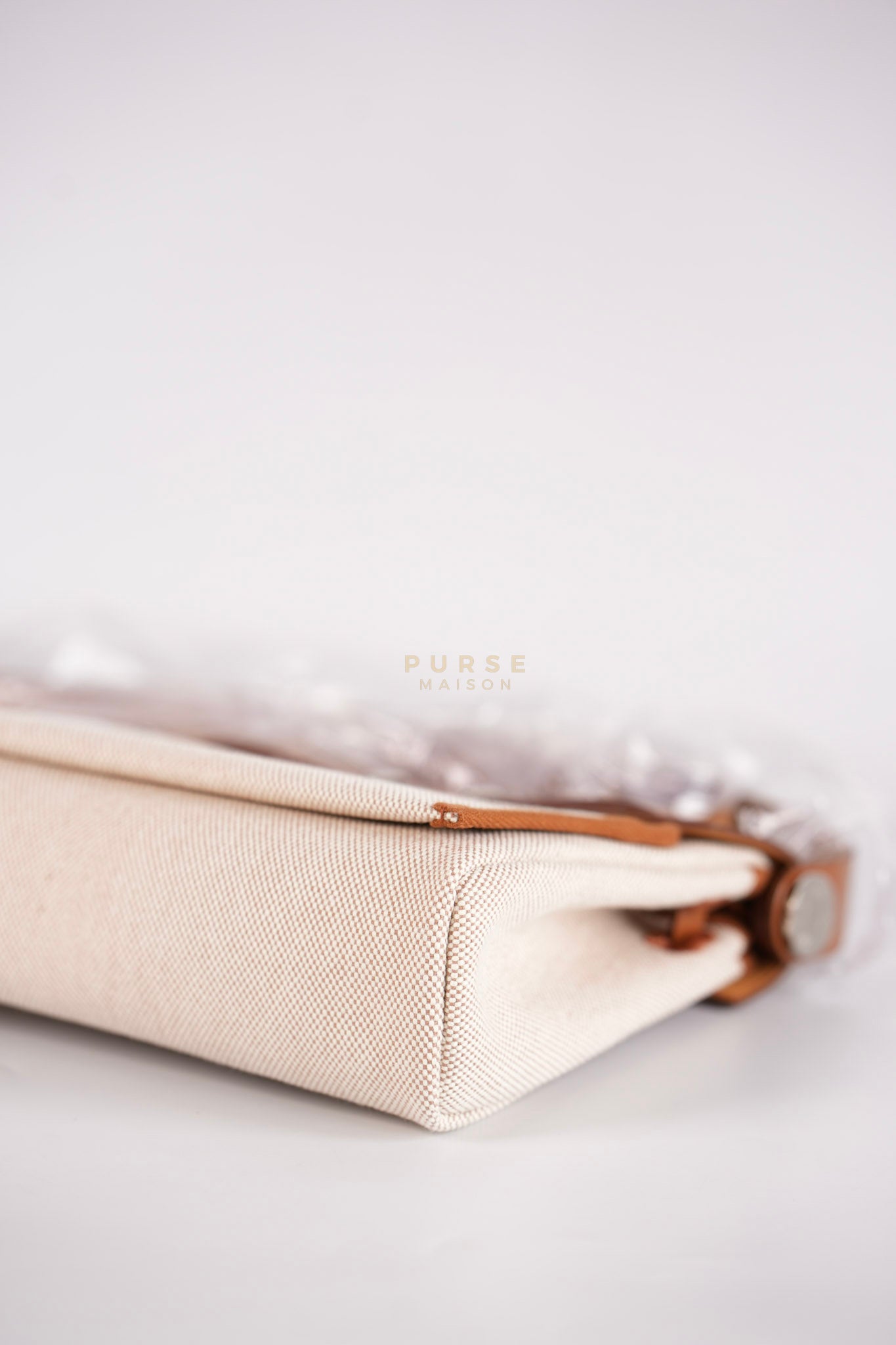 Mini Herbag Beige Leather Canvas and Palladium Hardware Stamp W (2024) | Purse Maison Luxury Bags Shop